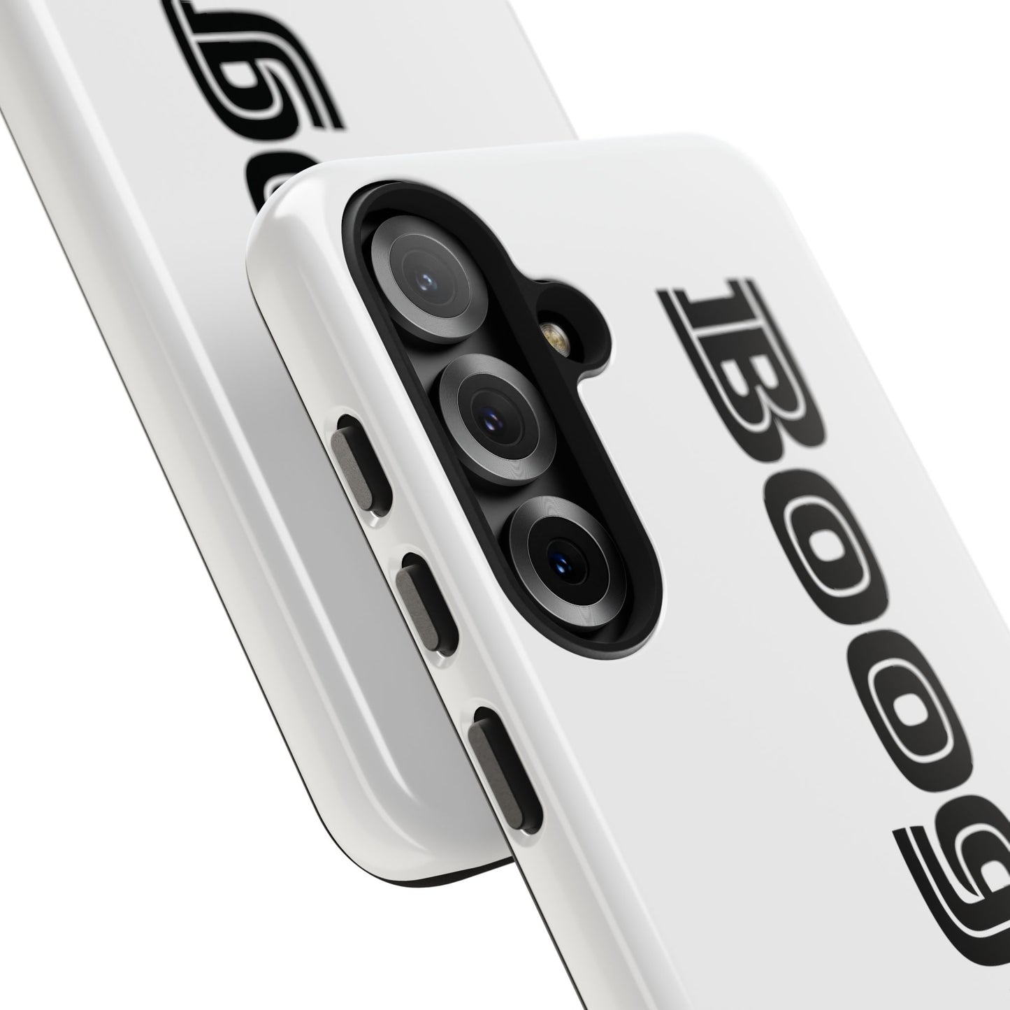Boogie White Tough Phone Cases, iPhone Samsung cases, wireless charging, gender neutral women men friends kids teens gift birthday Christmas