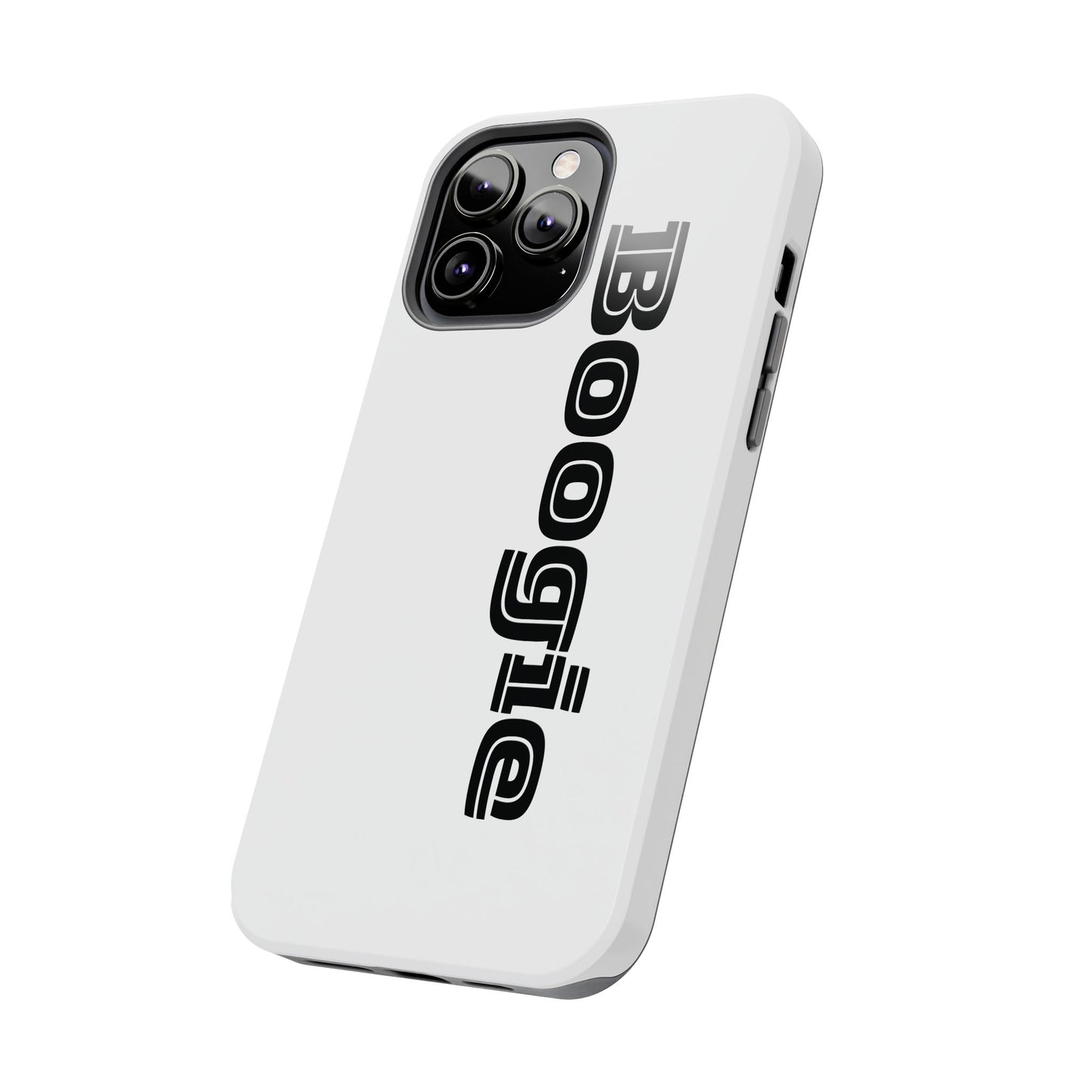 Boogie White Tough Phone Cases, iPhone Samsung cases, wireless charging, gender neutral women men friends kids teens gift birthday Christmas