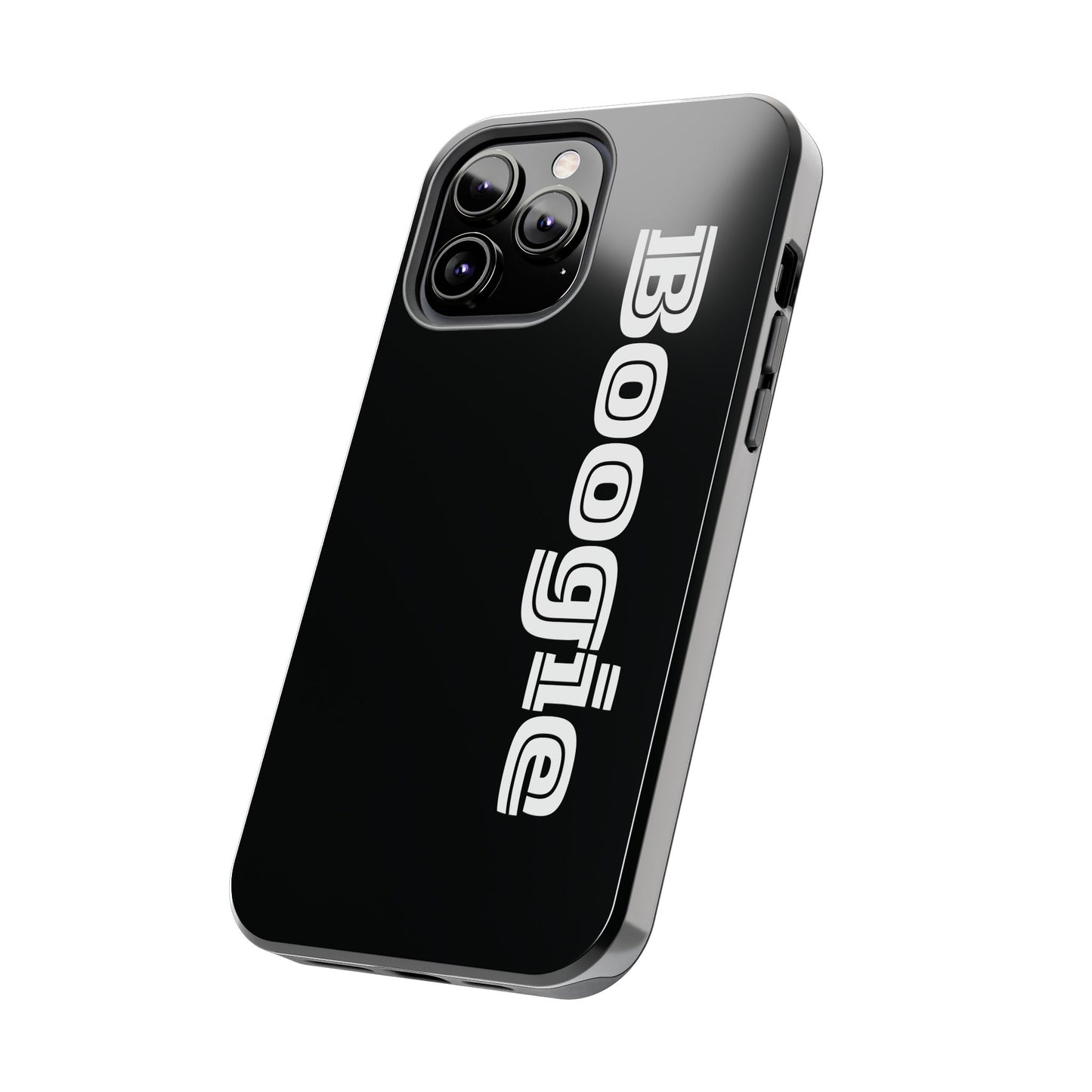 Boogie Black Tough Phone Cases, iPhone Samsung cases, wireless charging, gender neutral women men friends kids teens gift birthday Christmas