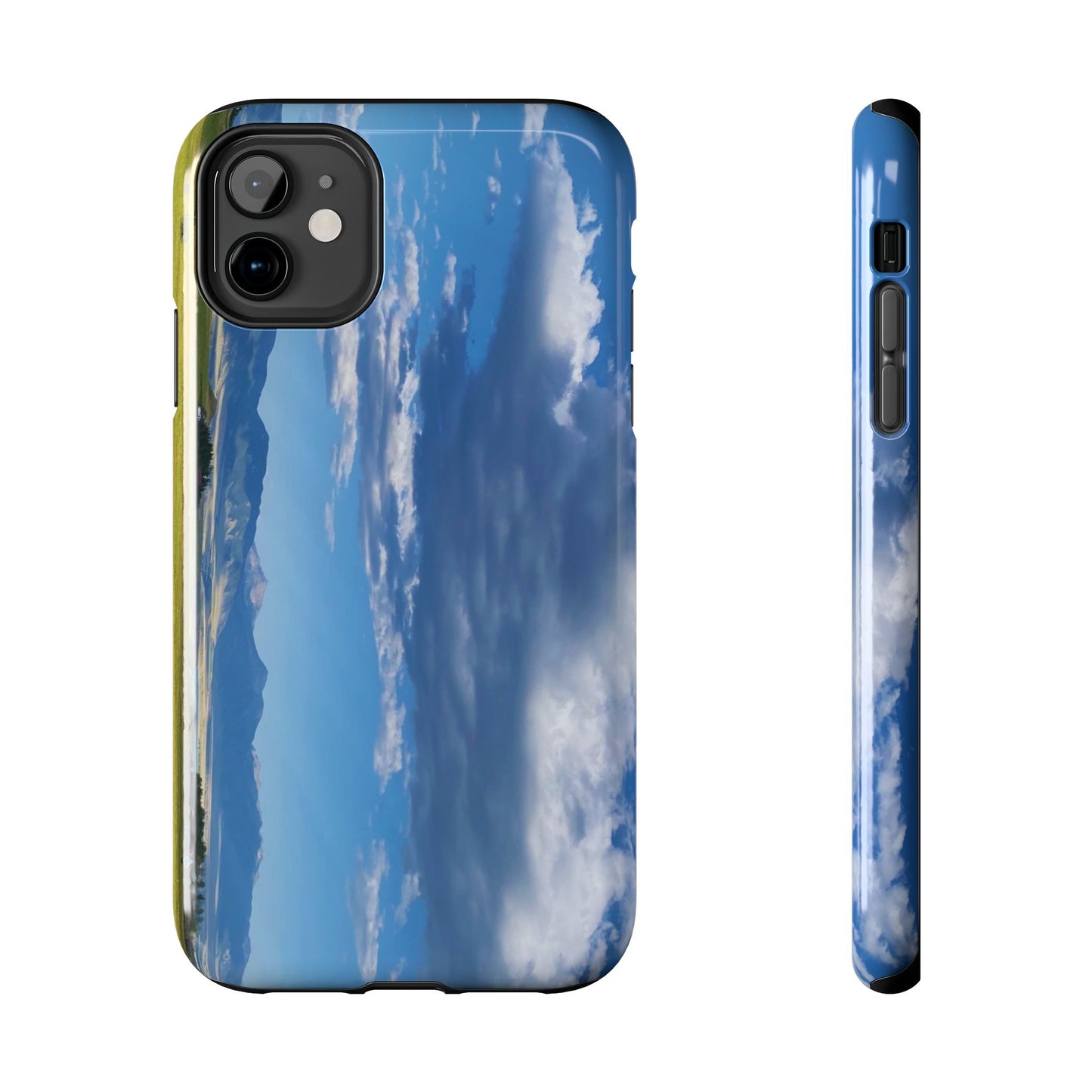 Western Clouds and Mountains Tough Phone Cases, iPhone & Samsung cases, wireless charging, sky, nature, landscape, original photo, gifts