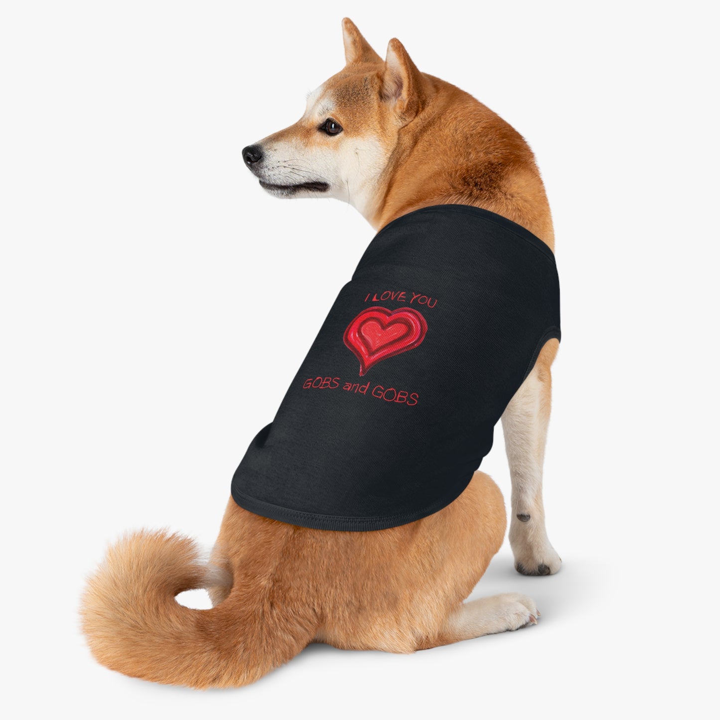 I Love You Gobs and Gobs Pet Tank Top, dog clothes, gifts, pet fashions, furry friends, cotton, dog shirts, cat shirts, Valentines Day