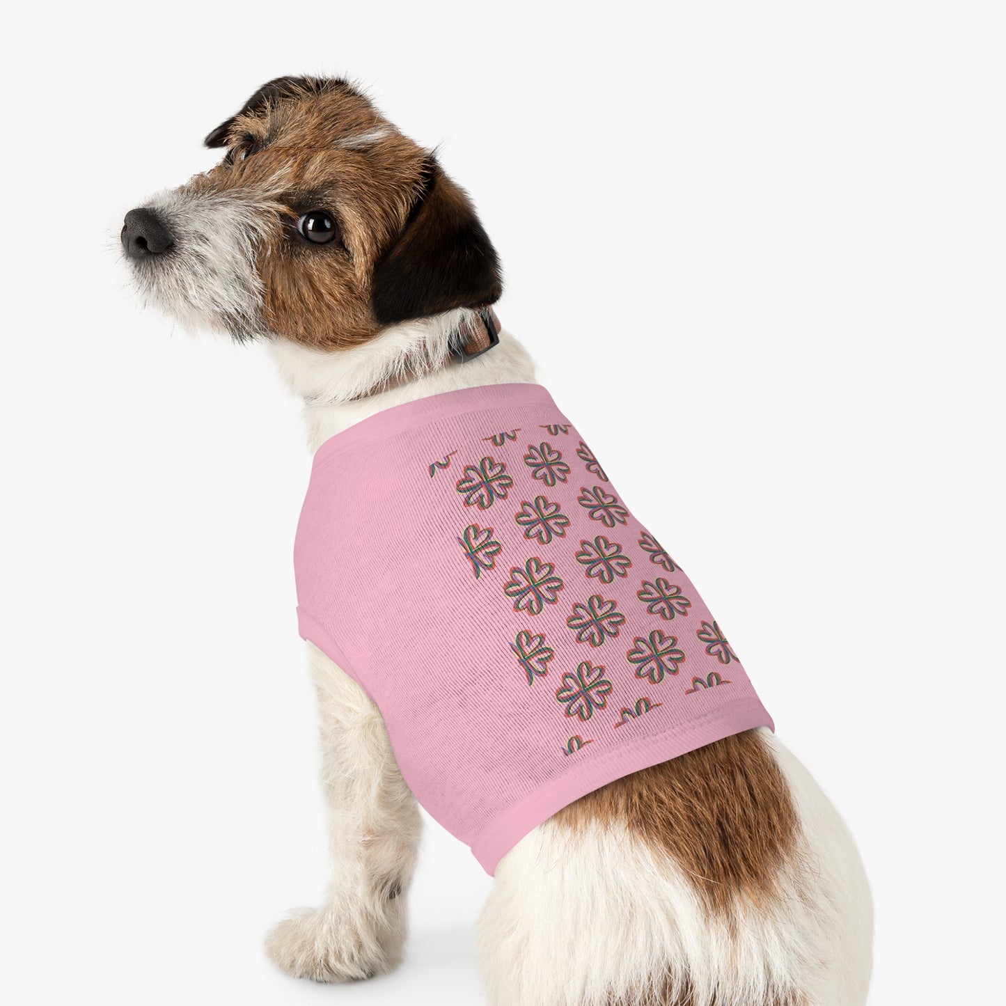 Colorful Floral Pet Tank Top, dog clothes, gifts, pet fashions, furry friends, cotton, dog shirts, cat shirts, 4 colors, Birthday Christmas