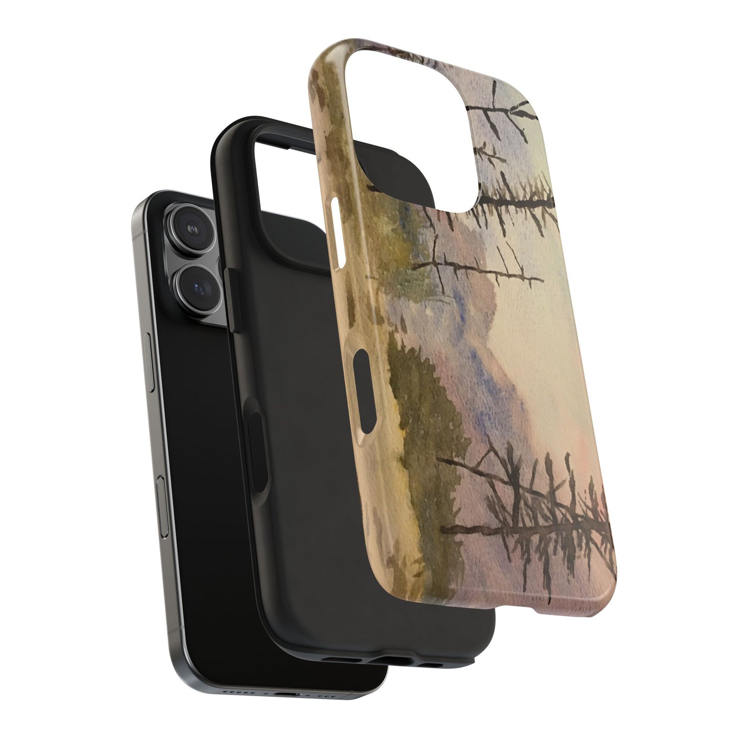 Glacier National Park After Fire Tough Phone Cases, iPhone & Samsung cases, wireless charging, mountains, nature, original artwork, gifts
