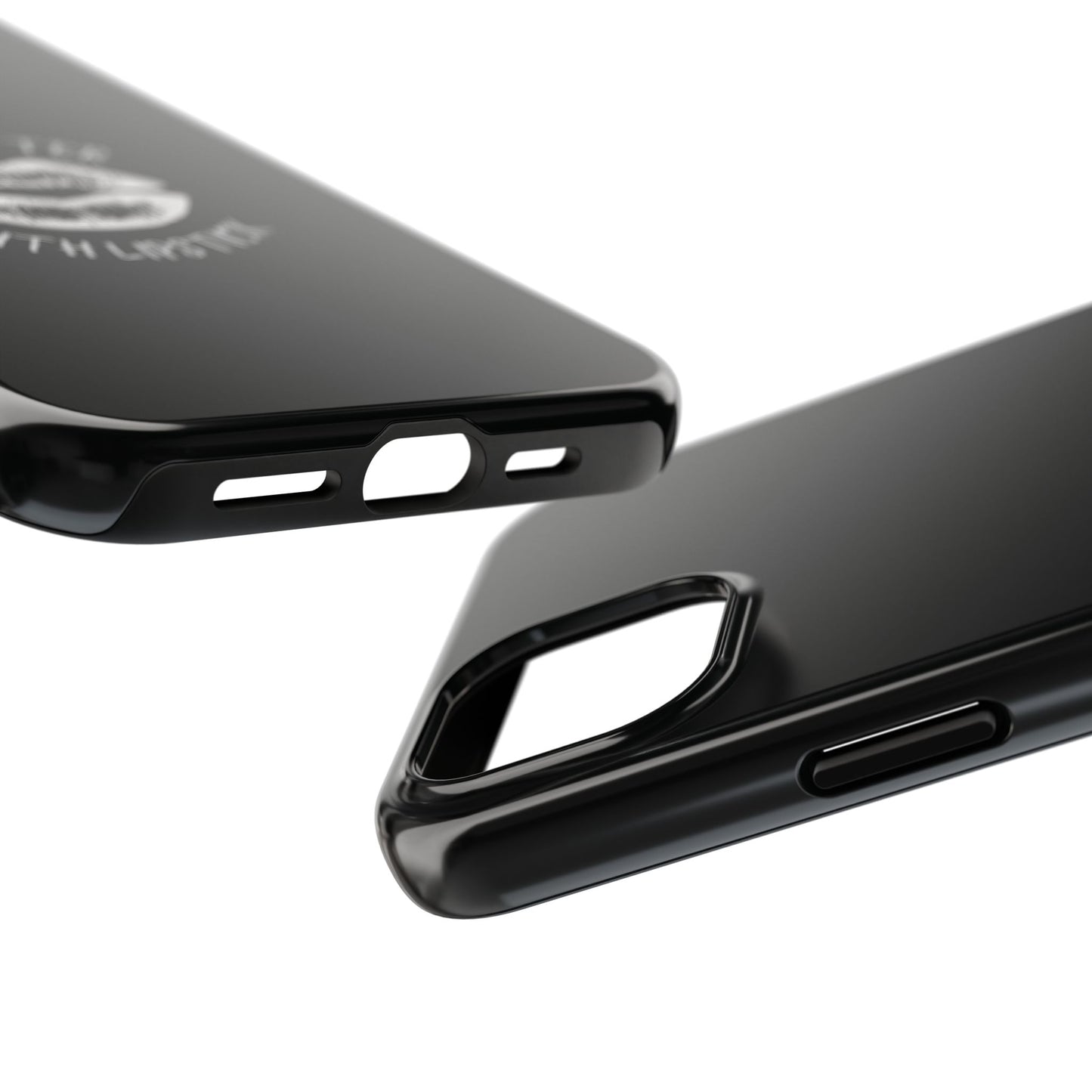 Glamorous Lipstick Tough Phone Cases - Empowered Gifts, Sassy Wireless Charging Cover, Fun Lips Samsung & iPhone Cases, Black Design