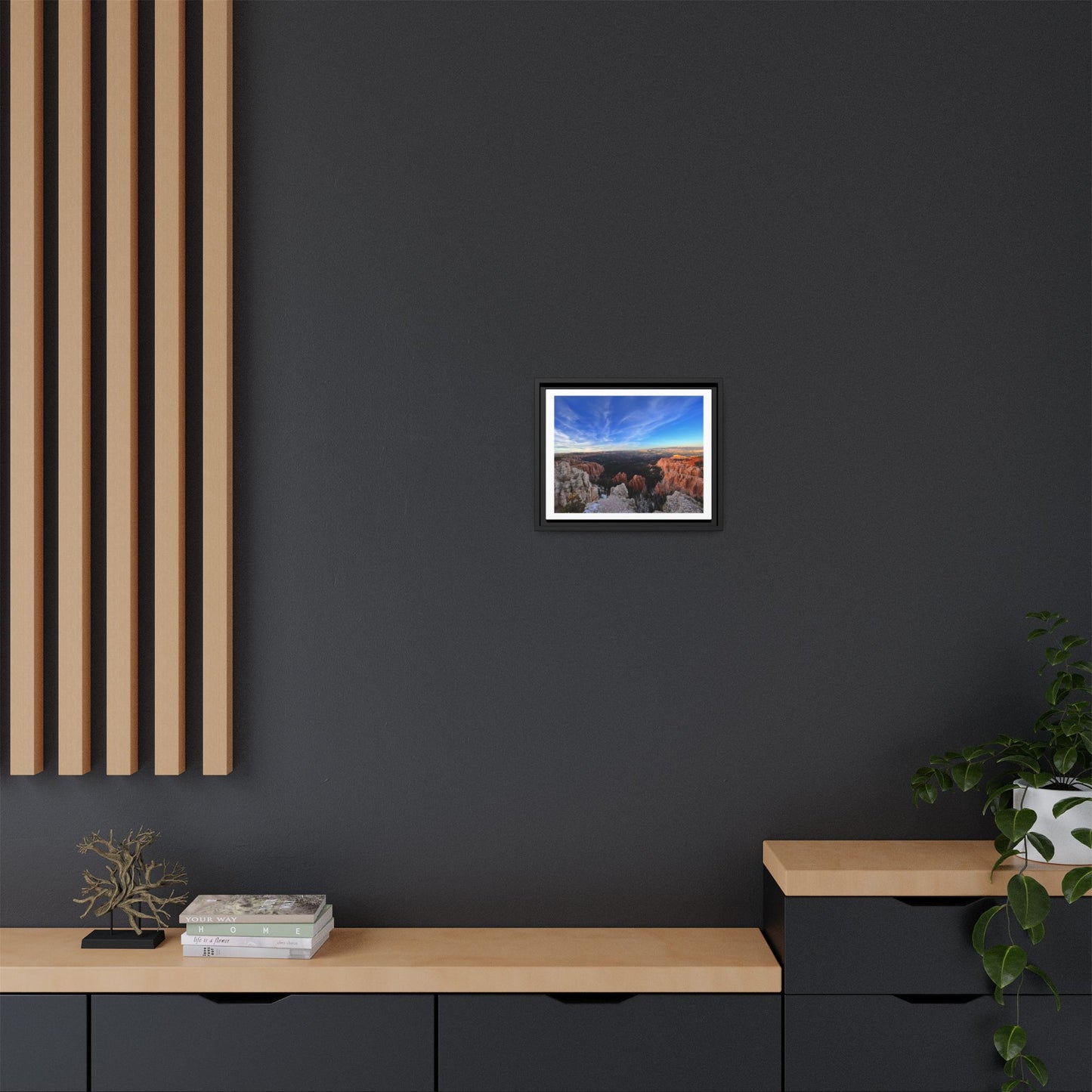 Black Frame Bryce Canyon Landscape, Nature, America, Western, Artwork, Wall Art, Matte Print, Rocks, Gift, Sky, Colorful, Clouds, Eco