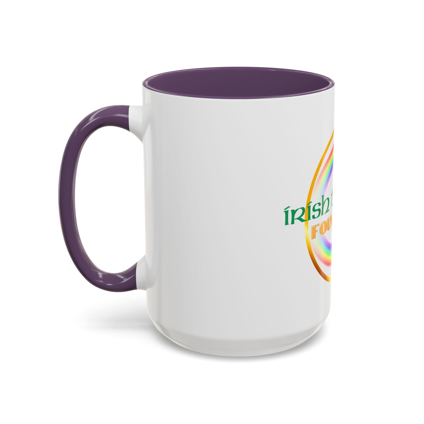 Coffee Mug - Irish Temper Found Here, Rainbow Design, BPA-Free Ceramic, St Patricks Gift