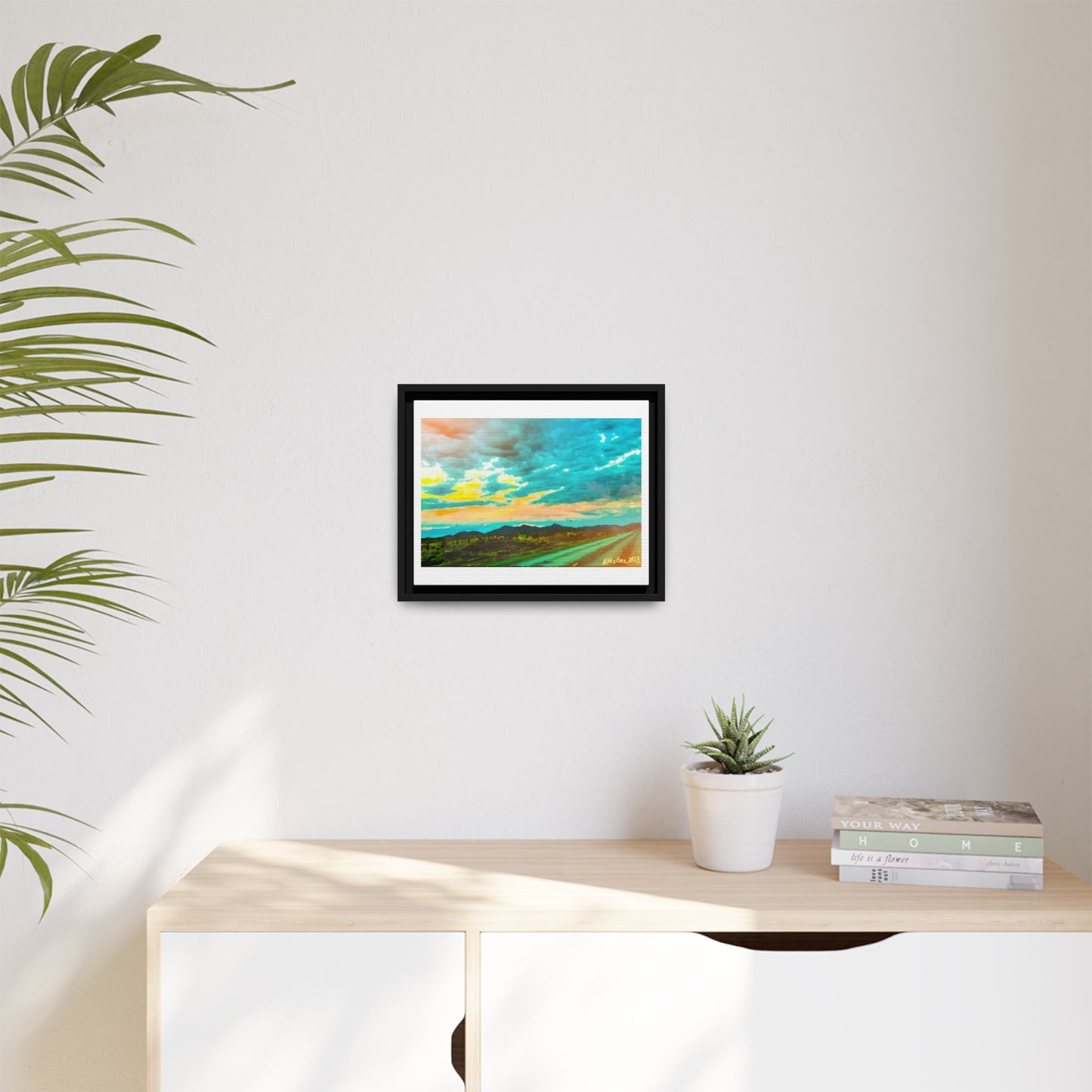 Black Frame Wyoming Landscape, Nature, America, Western, Artwork, Wall Art, Matte Print, Mountains, Gift, Sky, Colorful, Clouds, Sunset, Eco