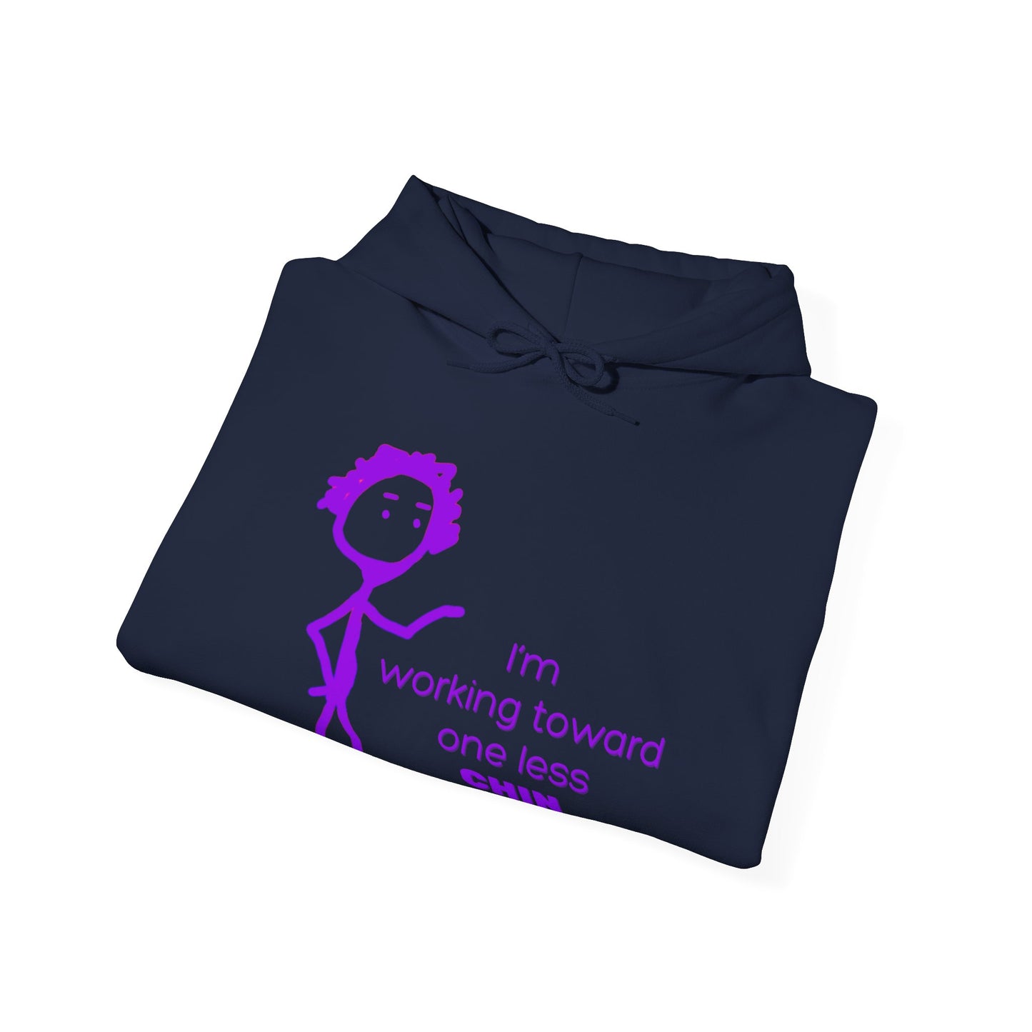 Im Working Toward One Less Chin Unisex Heavy Blend™ Hooded Sweatshirt, fun, hoodie, warm, gift, exercise, aging, gender neutral, men, women