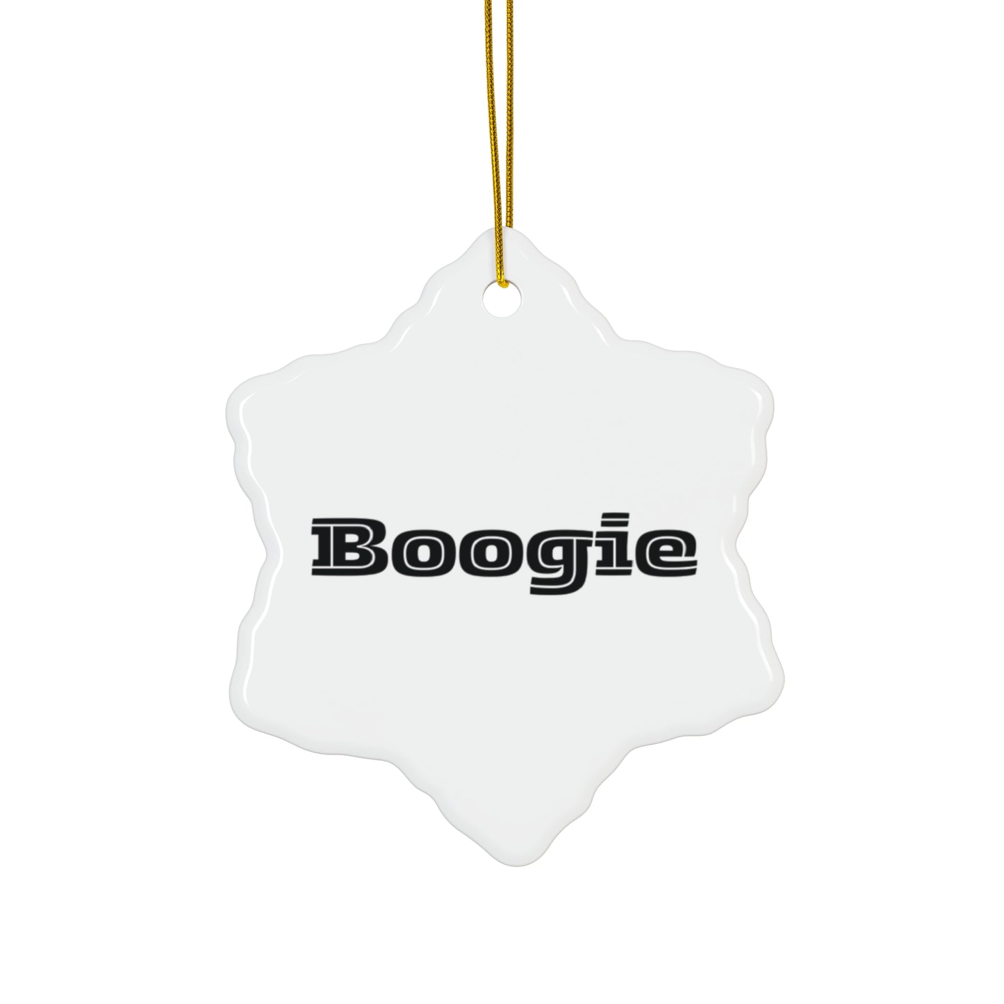 Boogie White & Black Hanging Ornament, dance, decor, Circle Snowflake Heart Star, Holiday Gifts all ages Christmas men women teens friends