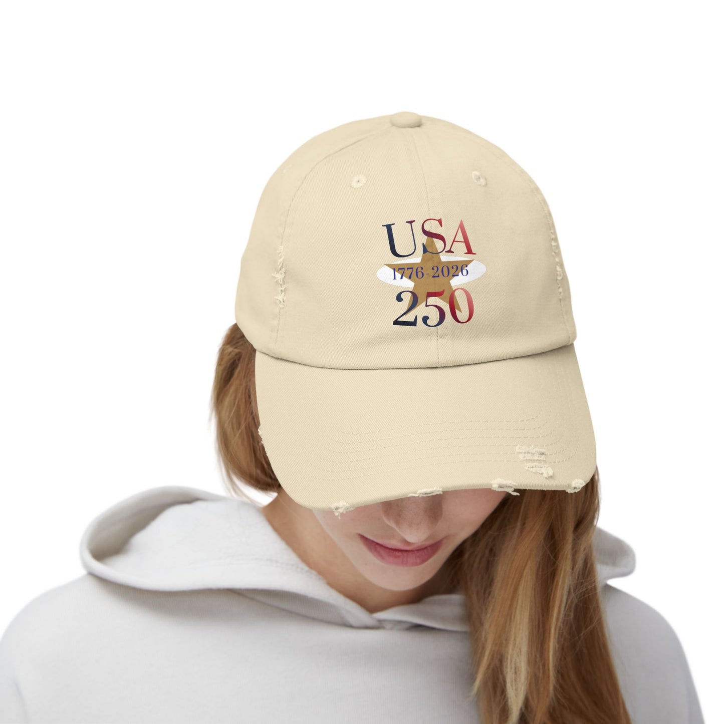 USA 250th Anniversary 1776 Distressed Cap