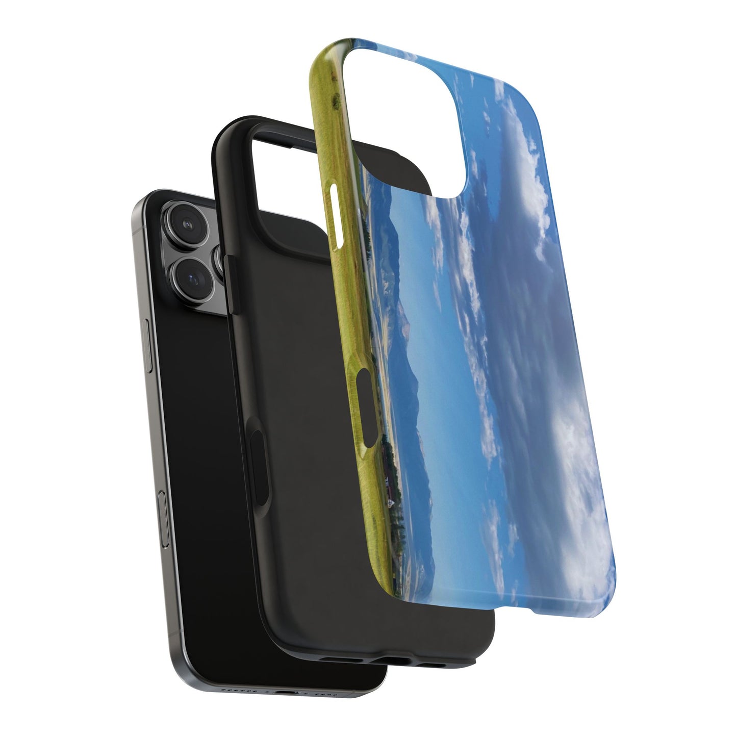 Western Clouds and Mountains Tough Phone Cases, iPhone & Samsung cases, wireless charging, sky, nature, landscape, original photo, gifts