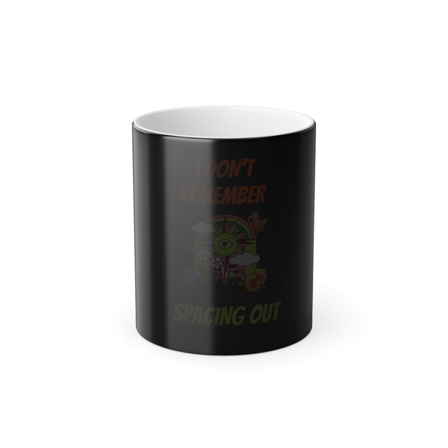 I Dont Remember Spacing Out Color Morphing Mug 11oz - Graphic Artwork Coffee Cup Gifts Funny Friends Men Women Teens