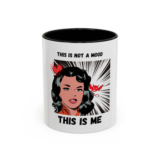 This Is Not A Mood Funny Coffee Mug -Gifts For Women, Friends, Ceramic, BPA-Free