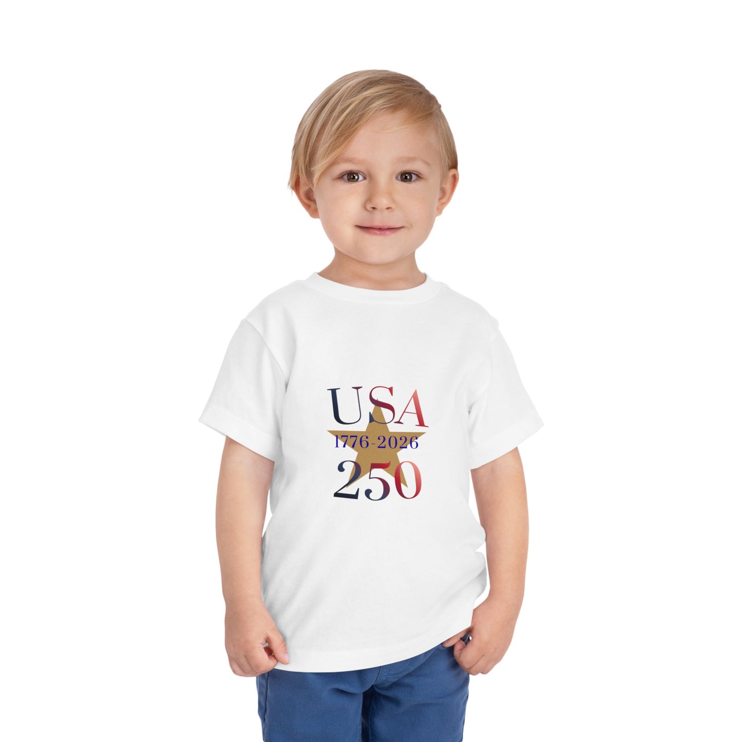 Toddler Tee - USA 250 1776-2026 Patriotic Independence Day Shirt