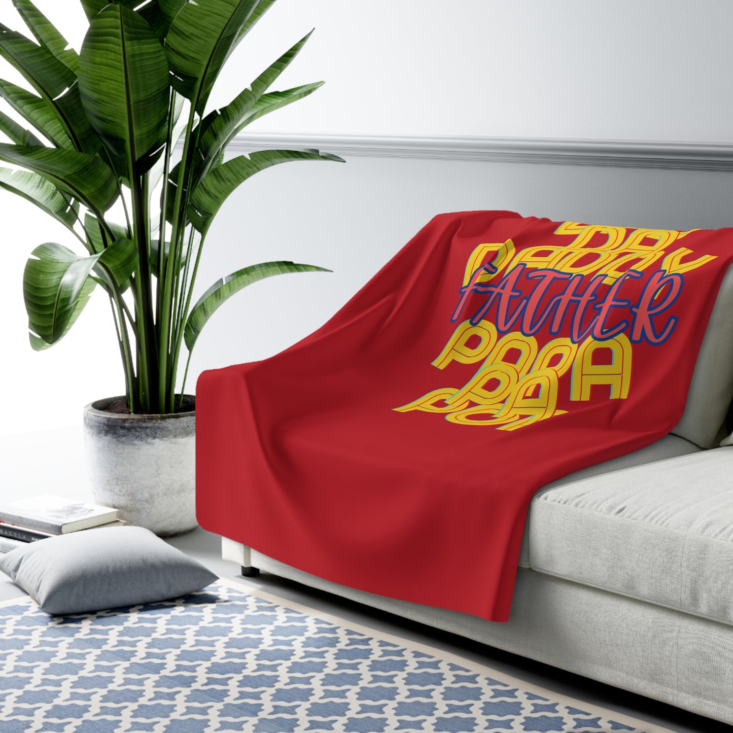 Father Sherpa Fleece Blanket - Fathers Day Gifts for Men