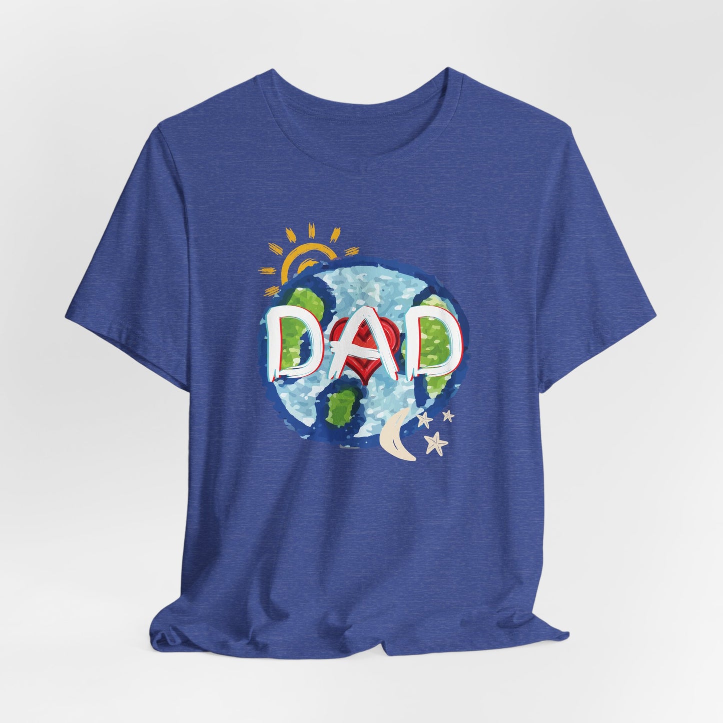 DAD Whole World Sun Moon Stars Heart Unisex Tee Fathers Day Gifts
