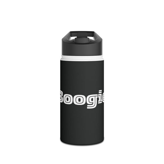 Boogie Black Stainless Steel Water Bottle, Gender Neutral, Gift, Exercise Run Workout, Eco BPA-free, Women Men Teens Gift Birthday Christmas