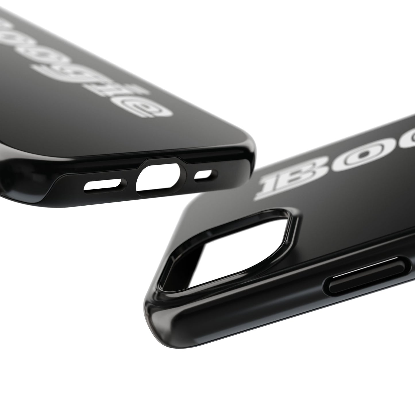 Boogie Black Tough Phone Cases, iPhone Samsung cases, wireless charging, gender neutral women men friends kids teens gift birthday Christmas