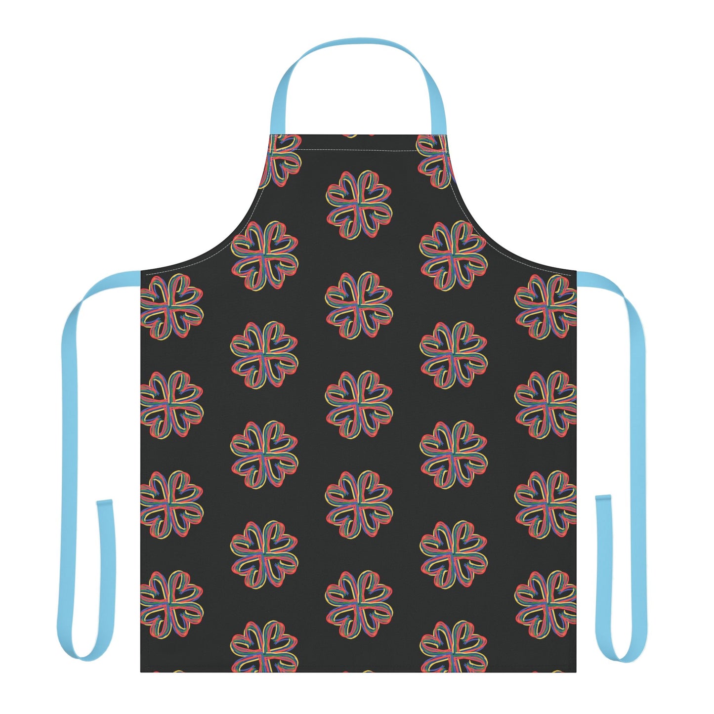 Black Floral Chefs Apron