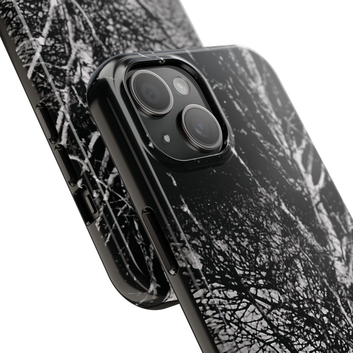 Worm Moon Night Trees Tough Phone Cases, iPhone & Samsung cases, wireless charging, trees, nature, spooky, original photo, gifts, Halloween