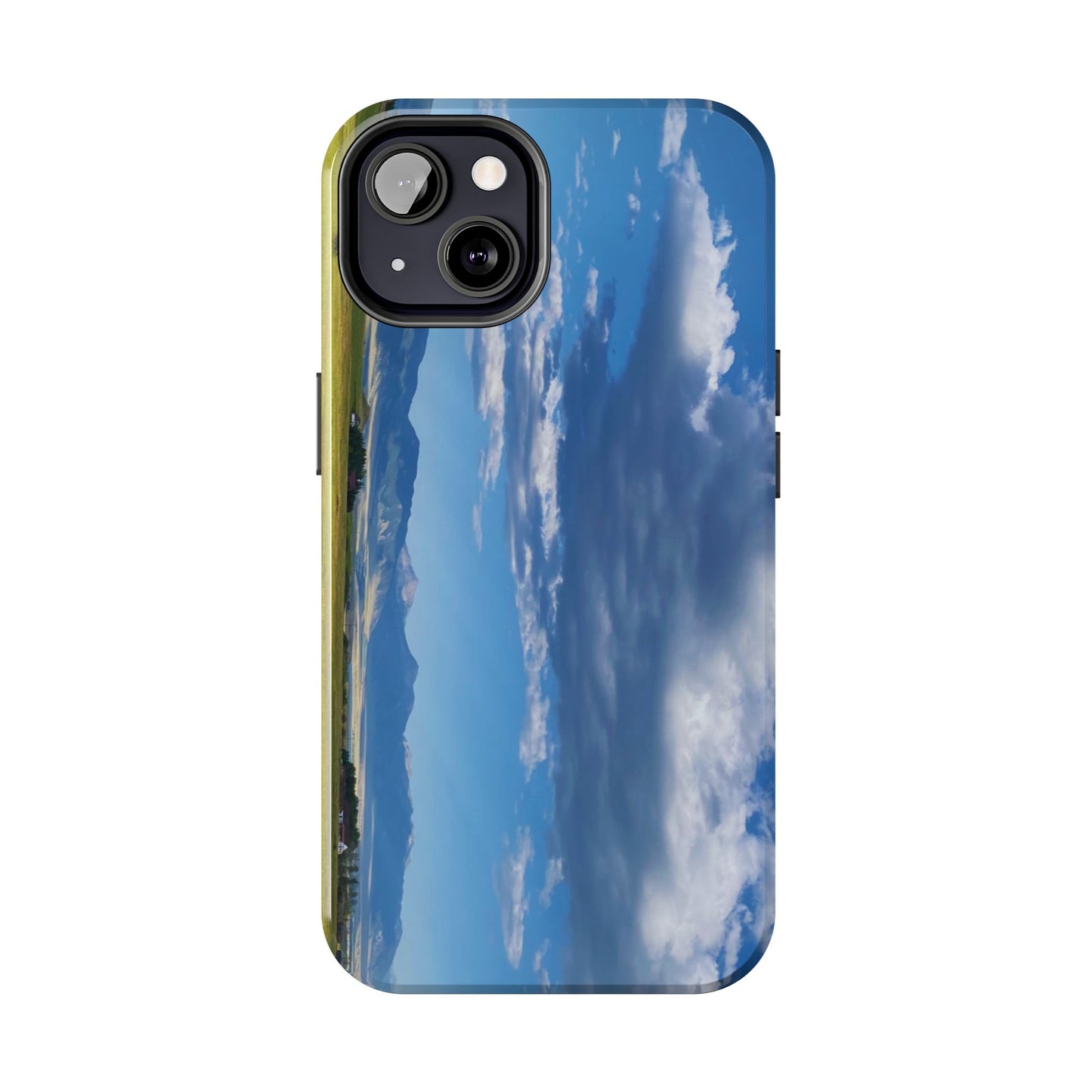 Western Clouds and Mountains Tough Phone Cases, iPhone & Samsung cases, wireless charging, sky, nature, landscape, original photo, gifts
