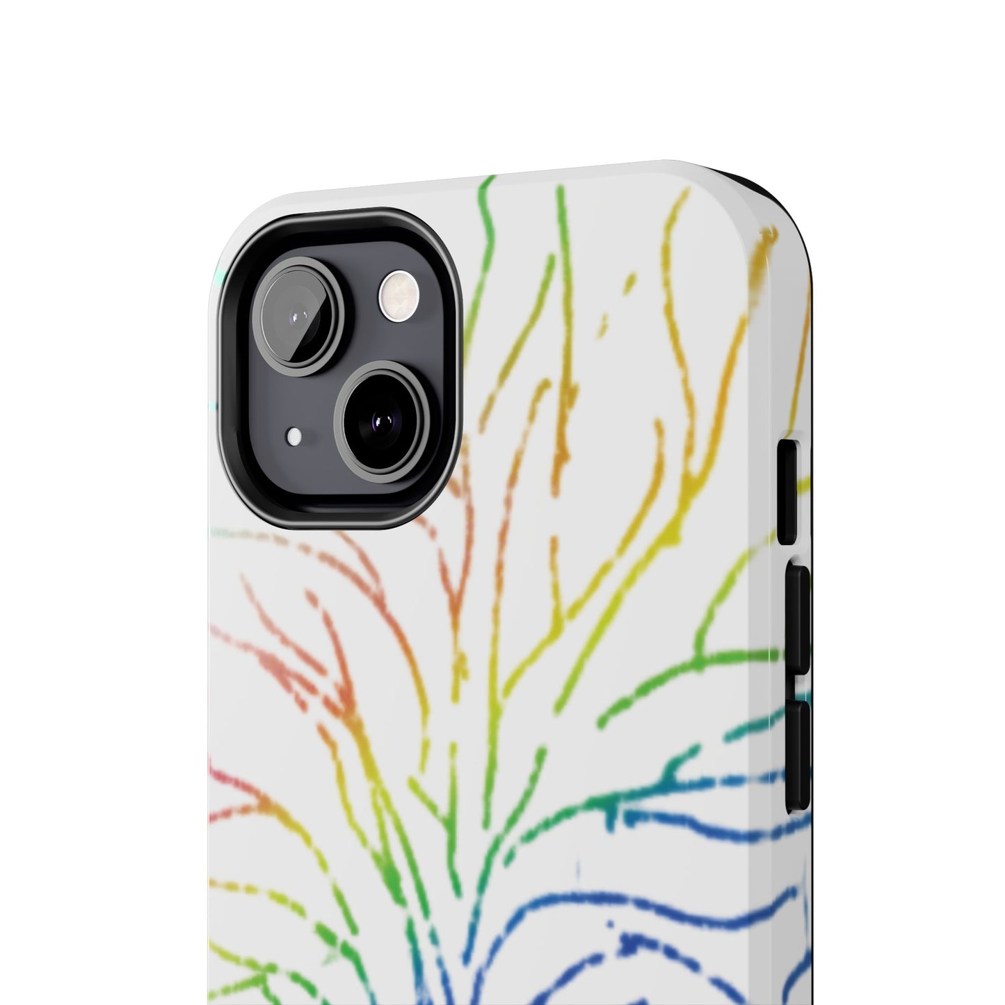 Rainbow Tree Tough Phone Cases - Colorful Nature Love Pride Gender Neutral Gifts for Friends, iPhone Samsung Wireless Charging Cover, LGBTQ+