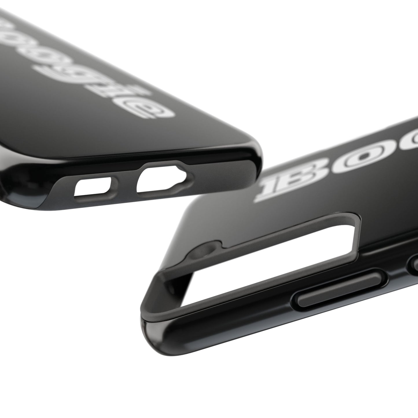 Boogie Black Tough Phone Cases, iPhone Samsung cases, wireless charging, gender neutral women men friends kids teens gift birthday Christmas