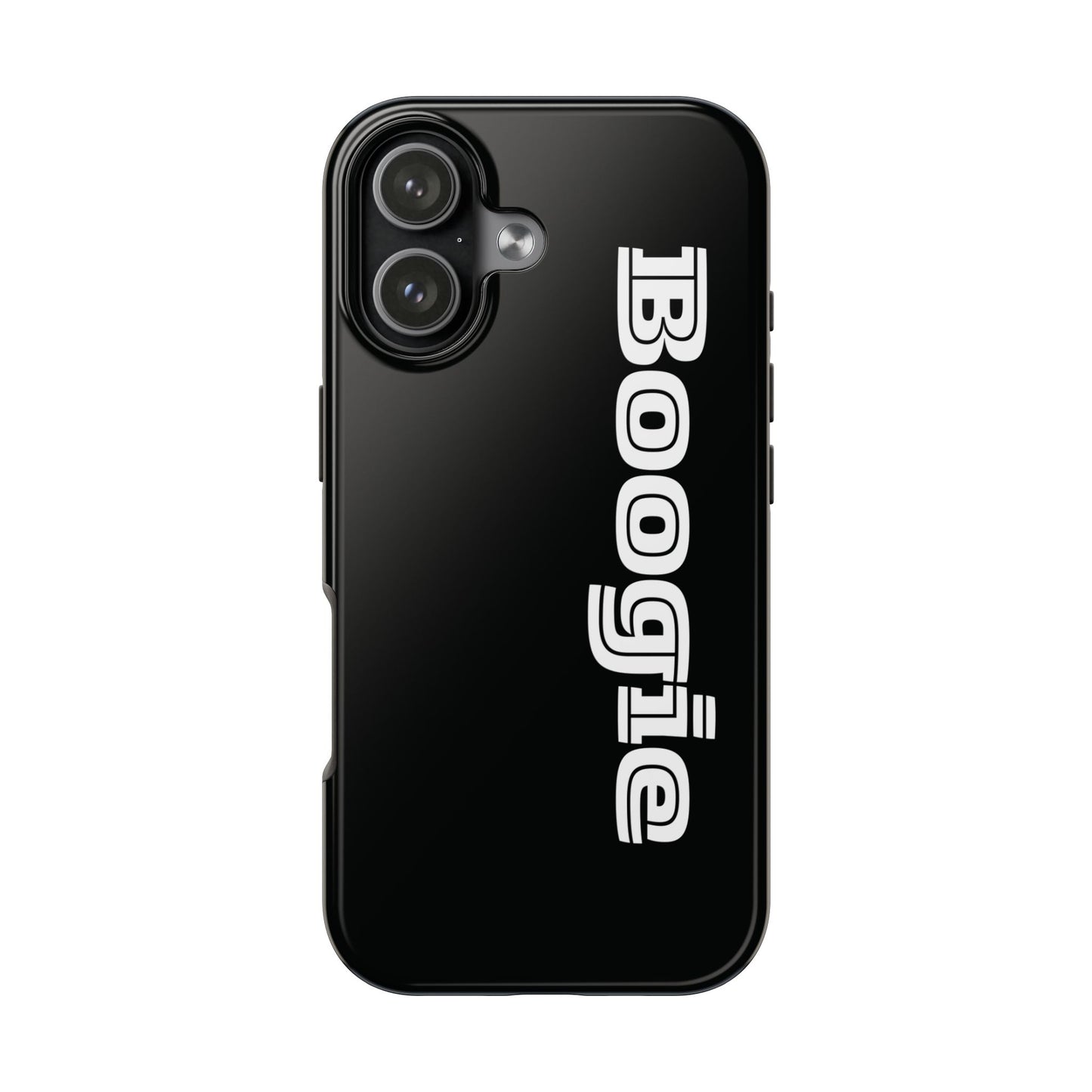 Boogie Black Tough Phone Cases, iPhone Samsung cases, wireless charging, gender neutral women men friends kids teens gift birthday Christmas