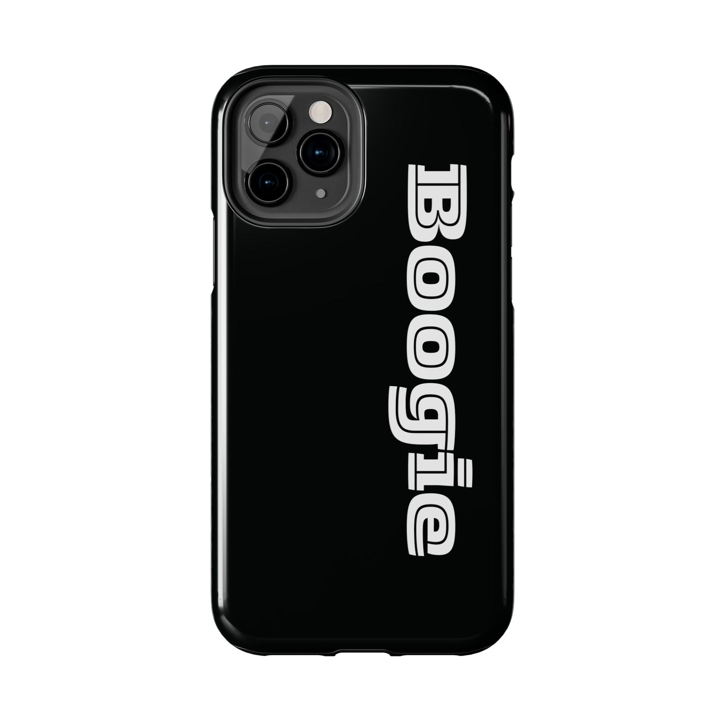 Boogie Black Tough Phone Cases, iPhone Samsung cases, wireless charging, gender neutral women men friends kids teens gift birthday Christmas