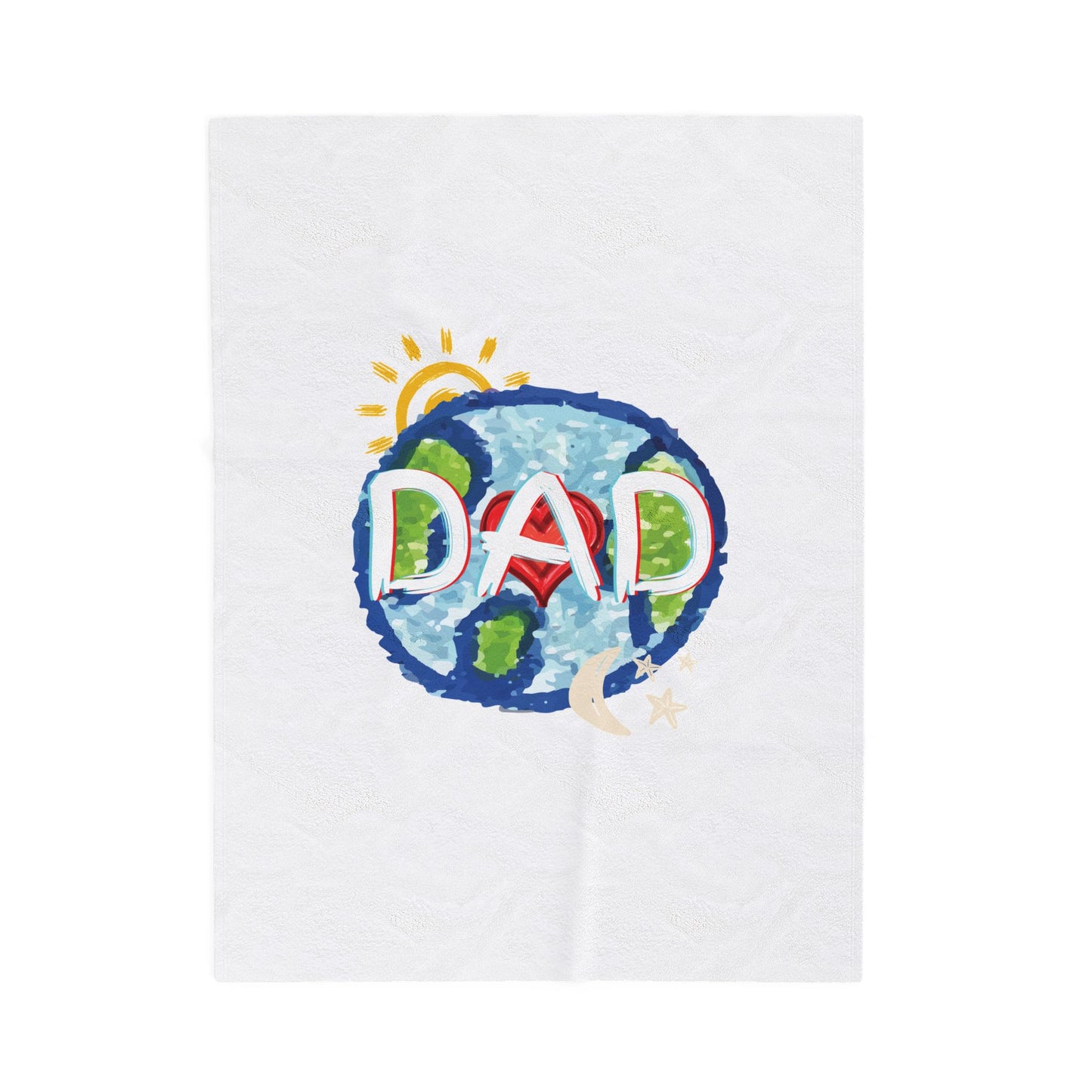 Dad Colorful Velveteen Blanket, Cozy Throw, Home Decor, Gift, Bed Cover, Vibrant Couch Blanket, Gender Neutral, Birthday, Christmas