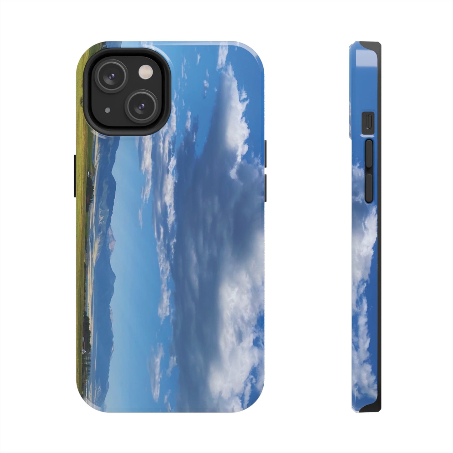 Western Clouds and Mountains Tough Phone Cases, iPhone & Samsung cases, wireless charging, sky, nature, landscape, original photo, gifts