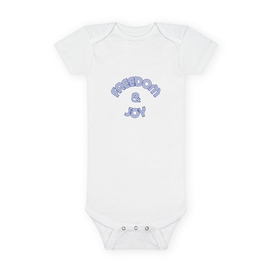 Freedom & Joy Onesie® Organic Baby Bodysuit, organic cotton, love, equality, gender neutral, gift, boys, girls, birthday, baby shower