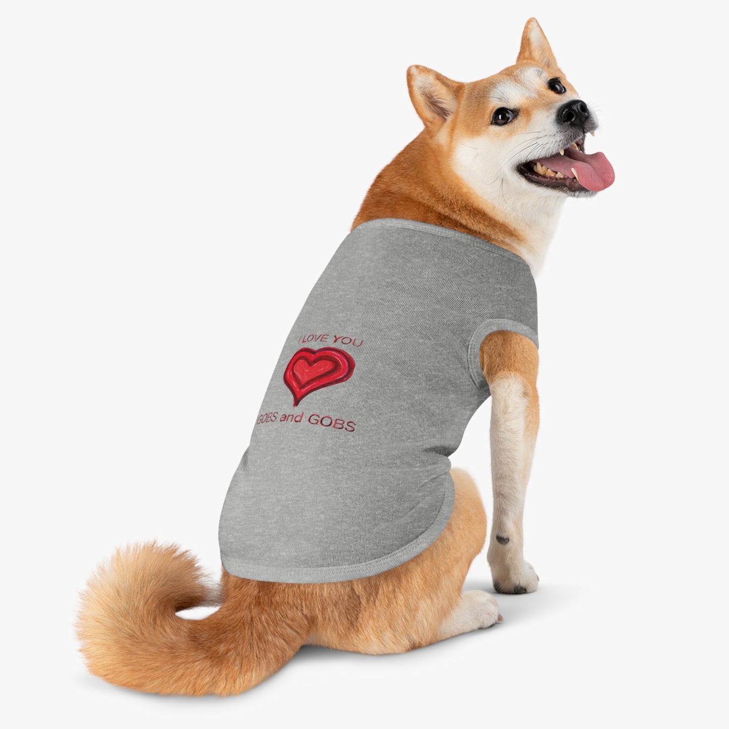 I Love You Gobs and Gobs Pet Tank Top, dog clothes, gifts, pet fashions, furry friends, cotton, dog shirts, cat shirts, Valentines Day