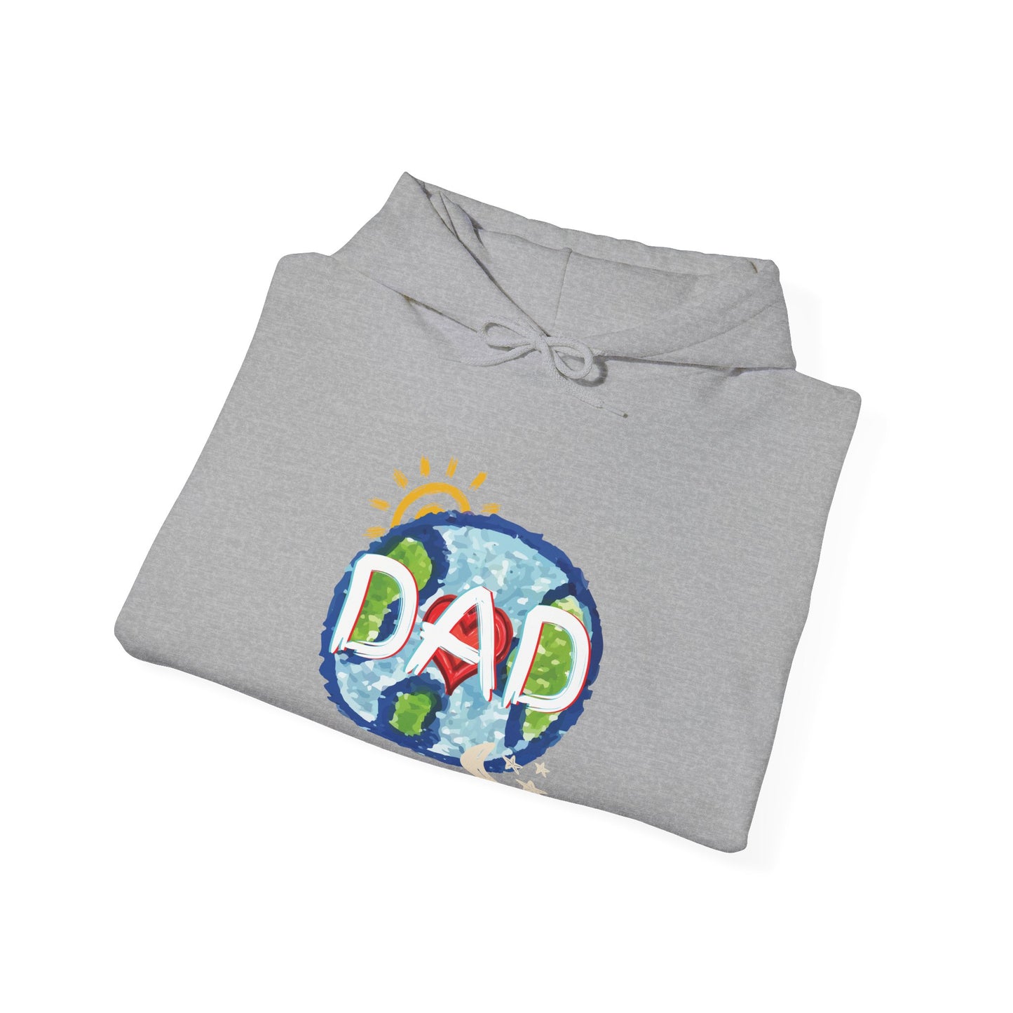 DAD Hooded Sweatshirt - Whole World Sun Moon & Stars Heart Love Fathers Day Gift for Men