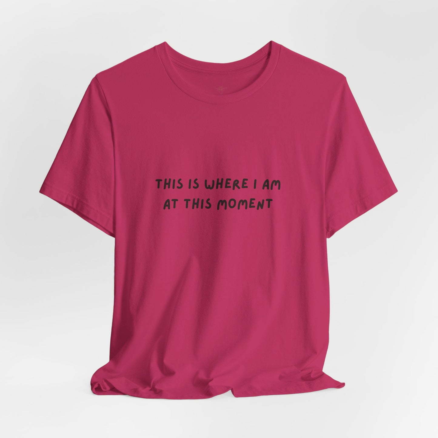 This is Where I Am Unisex Tee, Fun Shirts, Gift, Comfy, Soft, Casual, Gender Neutral, Short Sleeve, Women, Men, Teens, Birthday, Christmas
