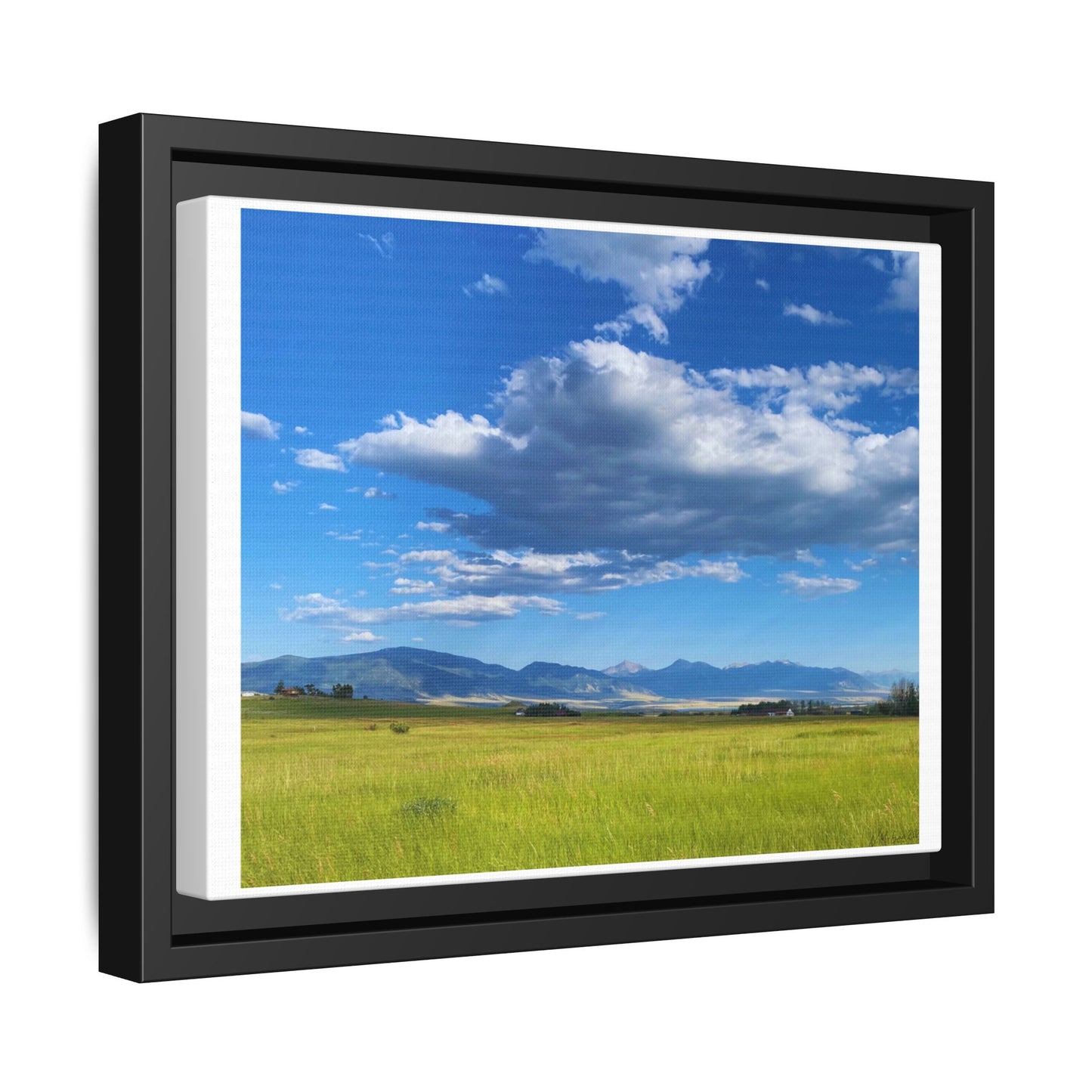 Black Frame Western Clouds and Mountains, Original Photo Matte Print, Clouds, Mountains, Nature, Artwork, Wall Art, Gift, Color, Sky