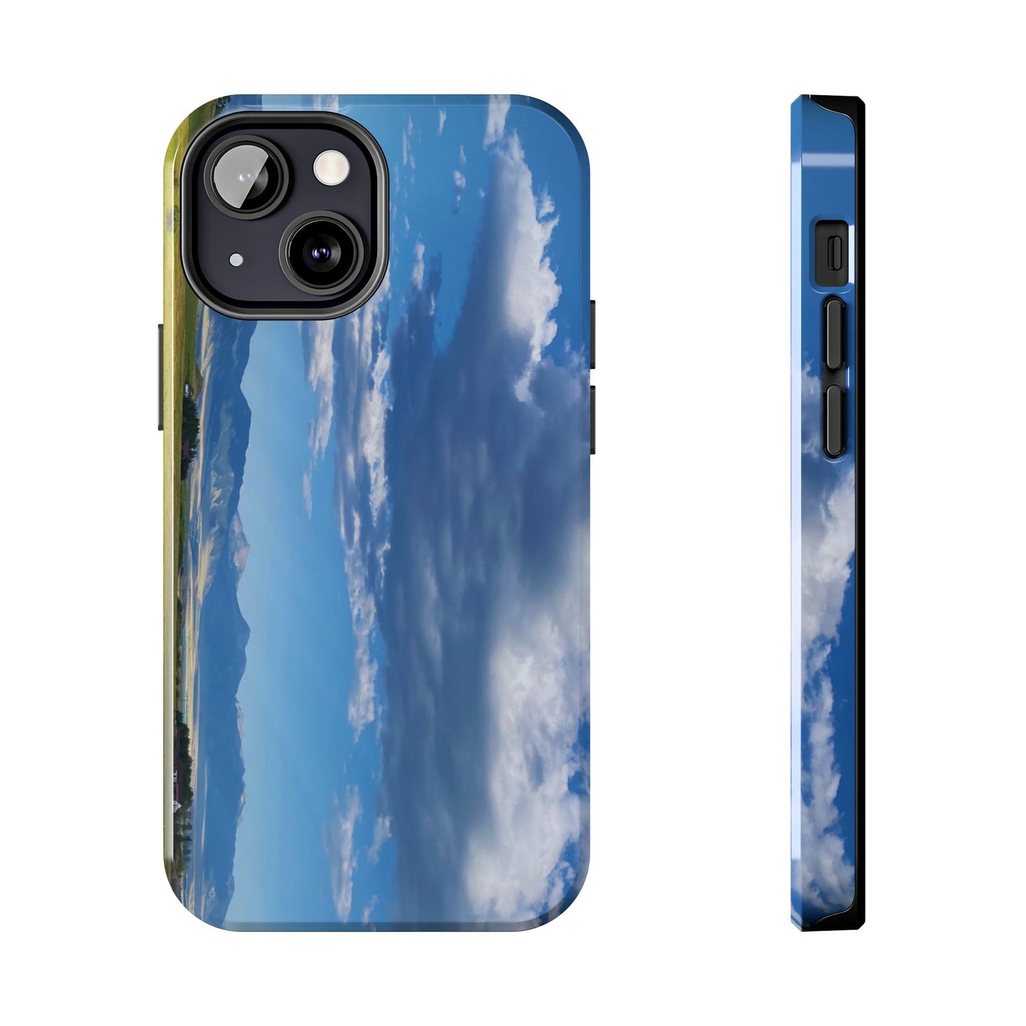 Western Clouds and Mountains Tough Phone Cases, iPhone & Samsung cases, wireless charging, sky, nature, landscape, original photo, gifts