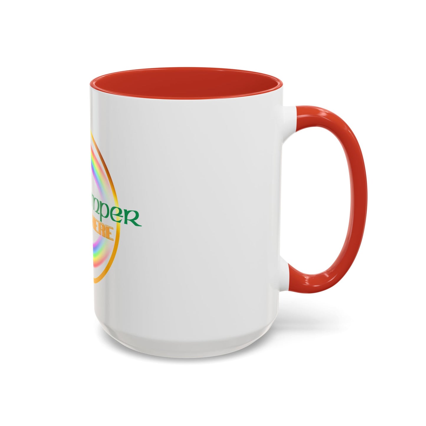 Coffee Mug - Irish Temper Found Here, Rainbow Design, BPA-Free Ceramic, St Patricks Gift