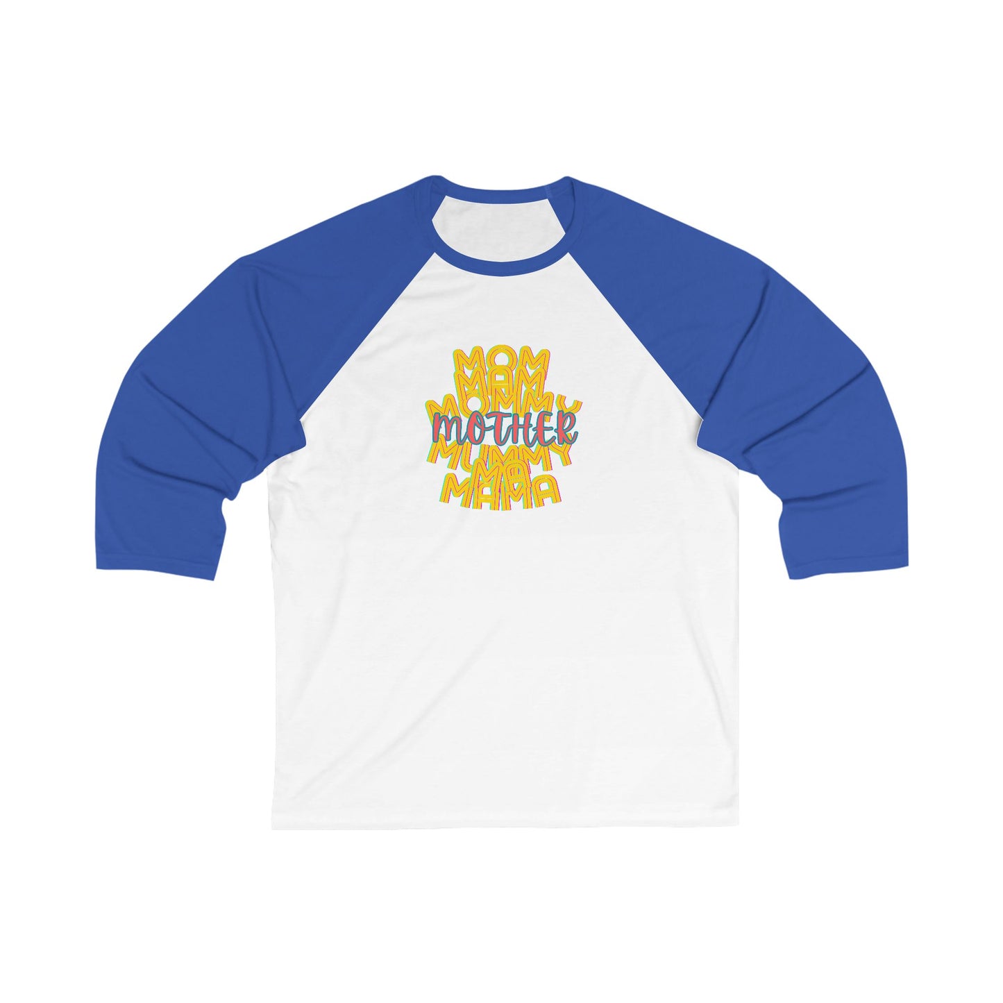 Mother Unisex 3\4 Sleeve Baseball Tee, Mom Mam Mommy Mummy Ma Mama, family, matching set, gender neutral, gift, Mothers Day, parents friends