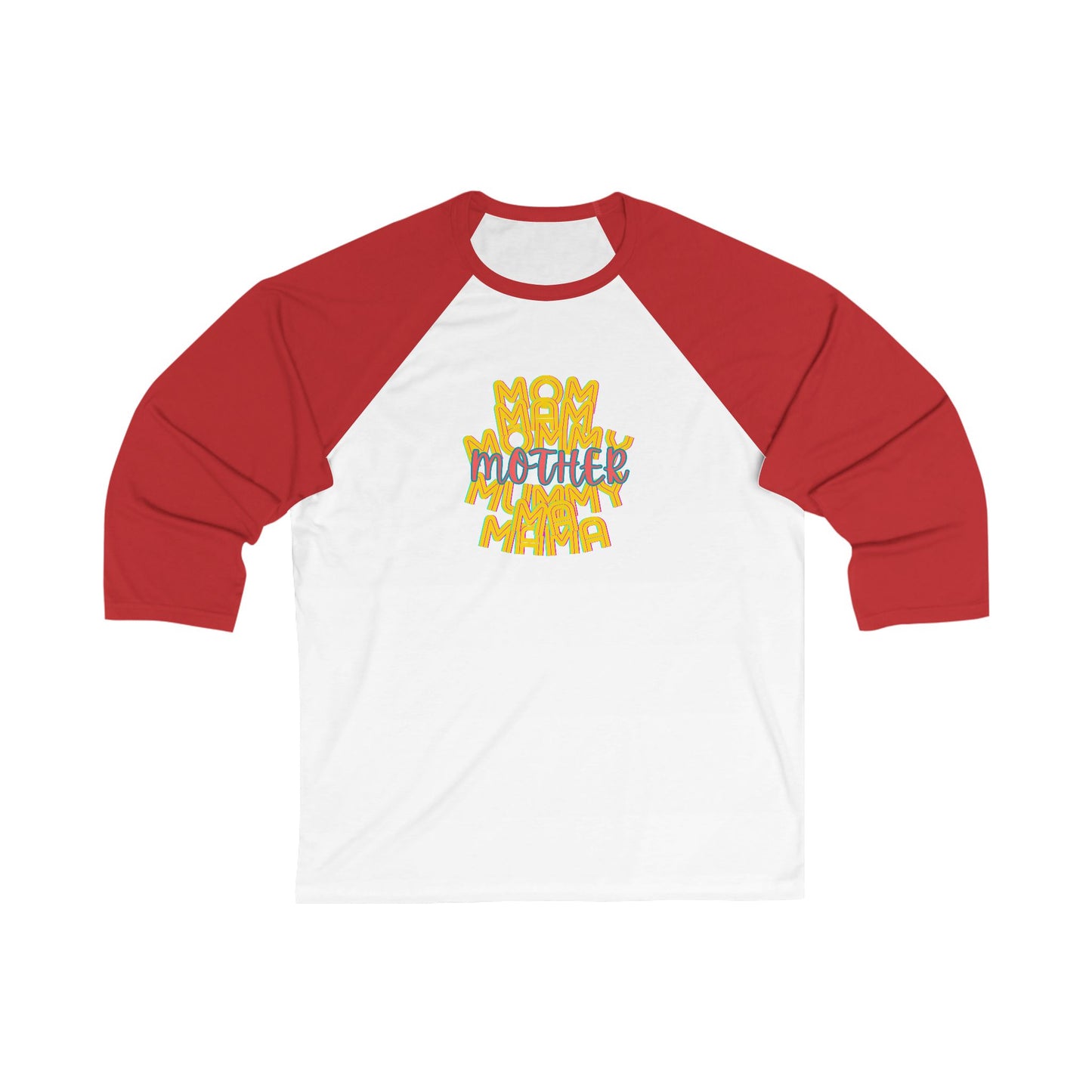 Mother Unisex 3\4 Sleeve Baseball Tee, Mom Mam Mommy Mummy Ma Mama, family, matching set, gender neutral, gift, Mothers Day, parents friends