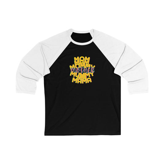 Mother Unisex 3\4 Sleeve Baseball Tee, Mom Mam Mommy Mummy Ma Mama, family, matching set, gender neutral, gift, Mothers Day, parents friends