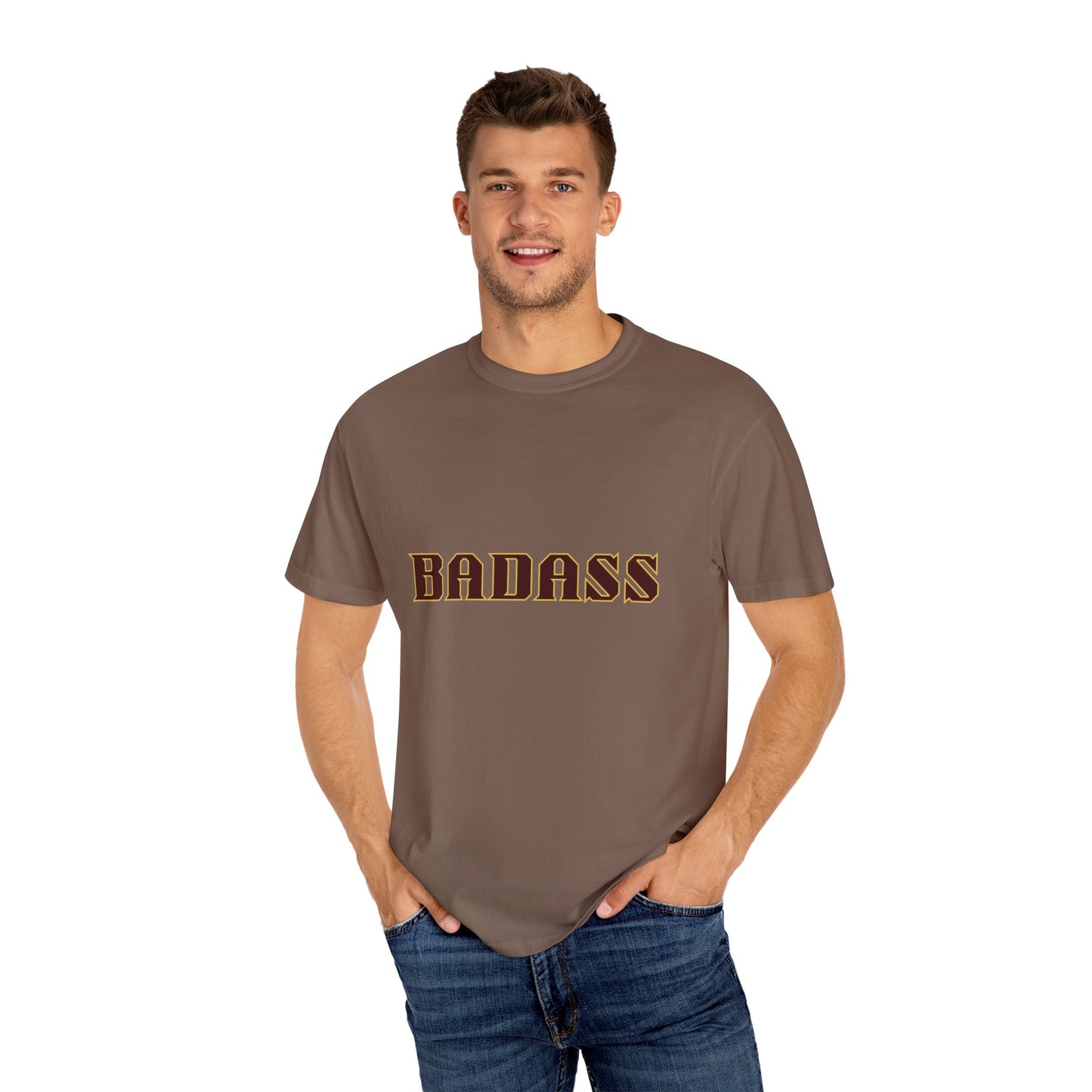 Badass Unisex Garment-Dyed T-shirt, strong, bold, confident, empowered, attitude, gender neutral, casual, relaxed, soft, preshrunk cotton