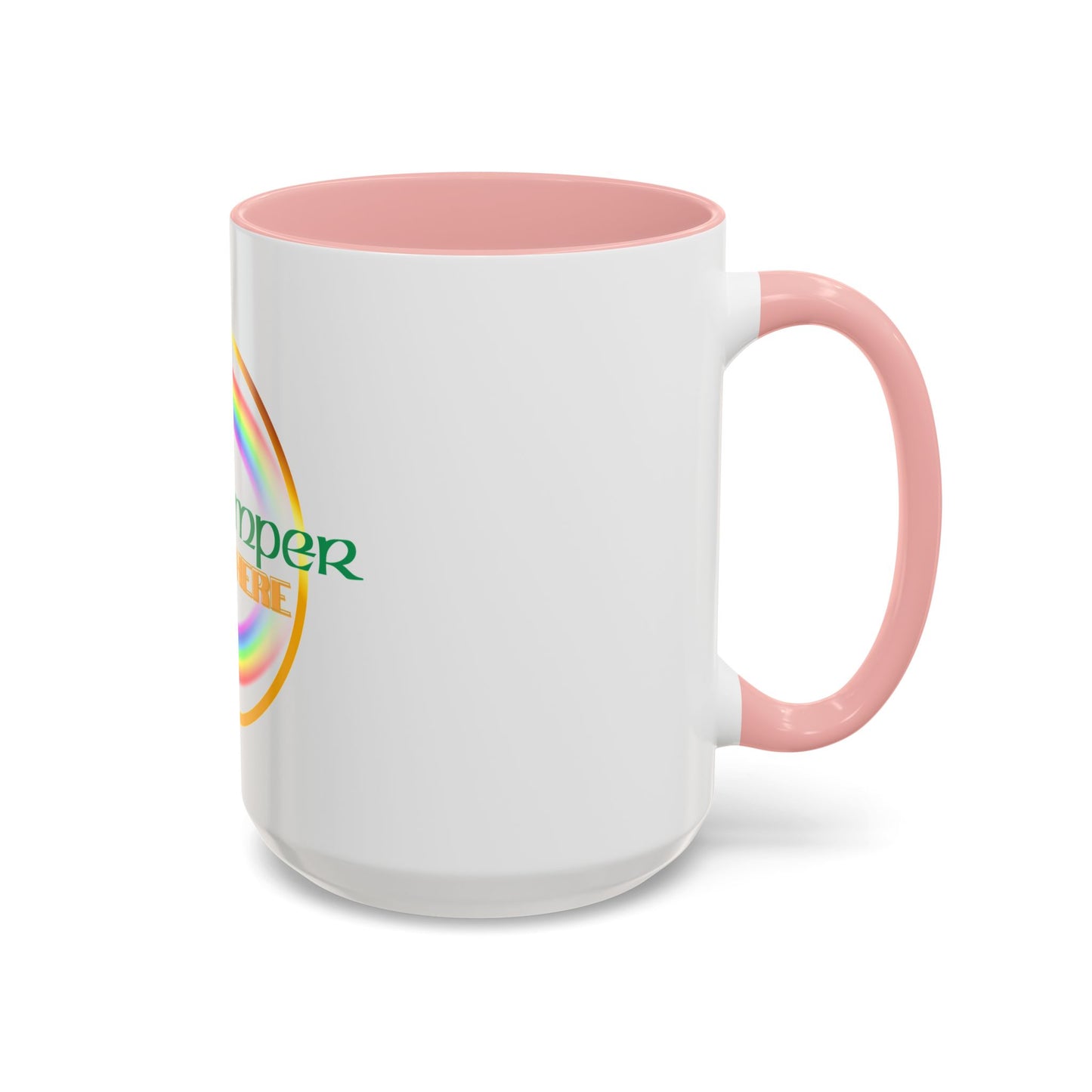 Coffee Mug - Irish Temper Found Here, Rainbow Design, BPA-Free Ceramic, St Patricks Gift