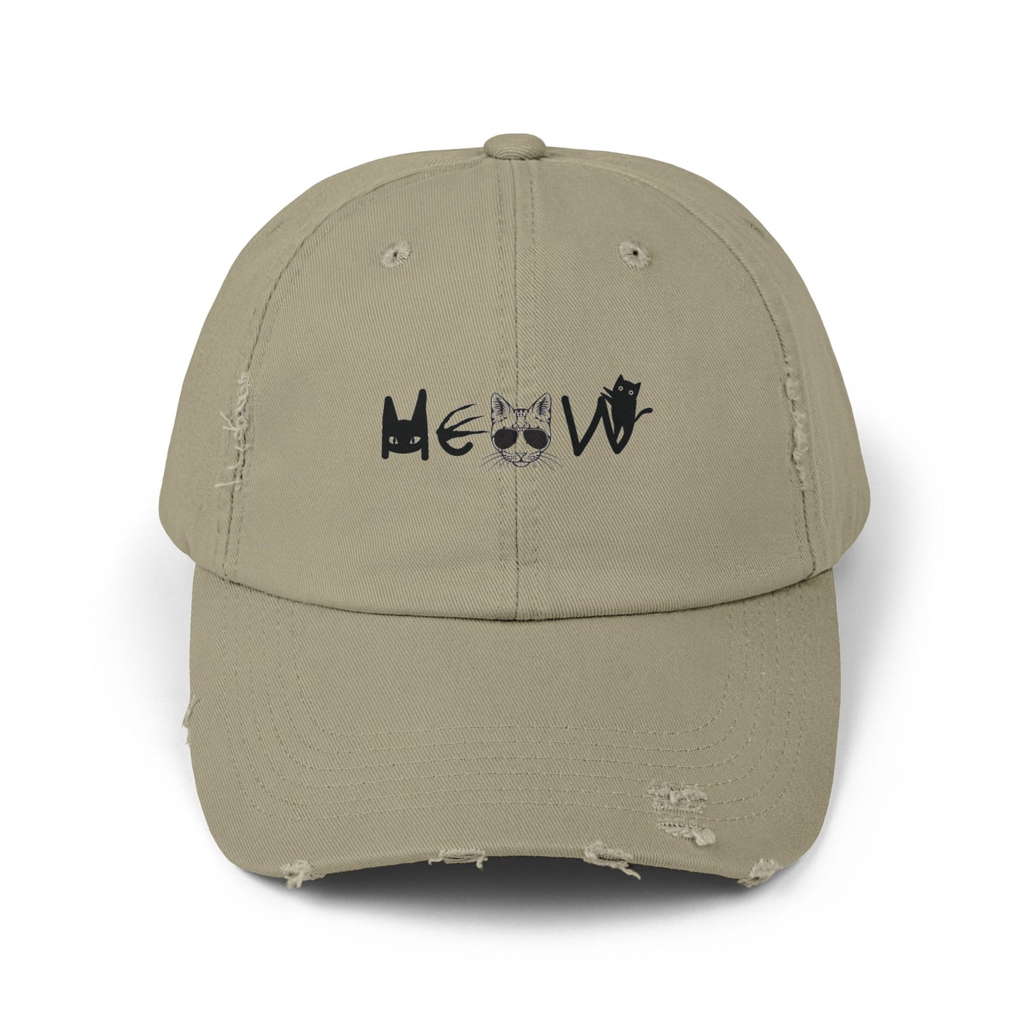 Meow Distressed Cap