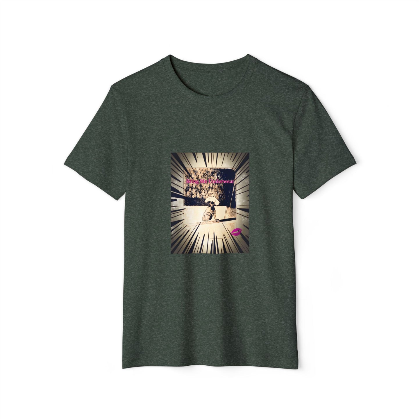 Poodle Graphic T-Shirt, Dog Lover Tee, Unisex Recycled Organic Shirt, Bath Time Apparel, Bring Me Underwear Design