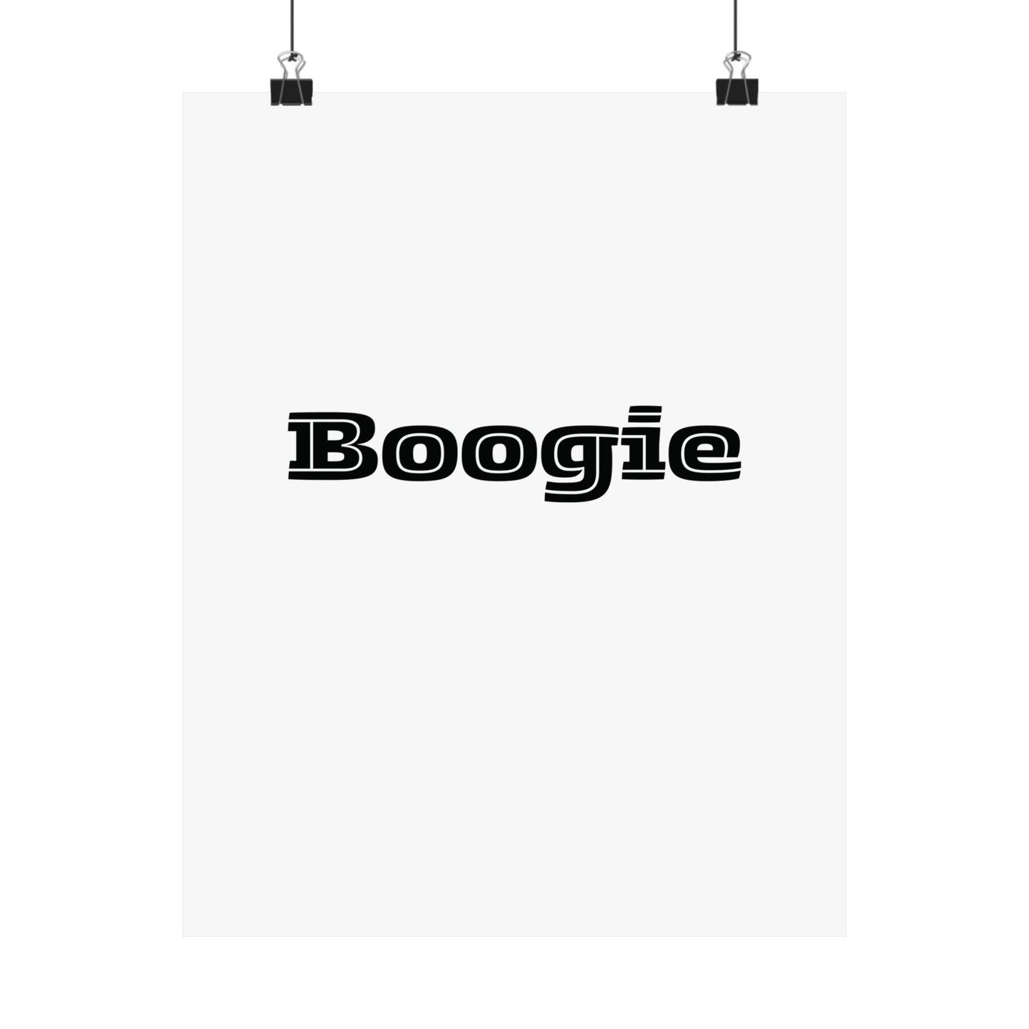 Boogie White Matte Vertical Poster, Dance, Wall Art, You Frame, Home Decor, Dorm, Gift, Gender Neutral, Under 20 Dollars, Birthday Christmas