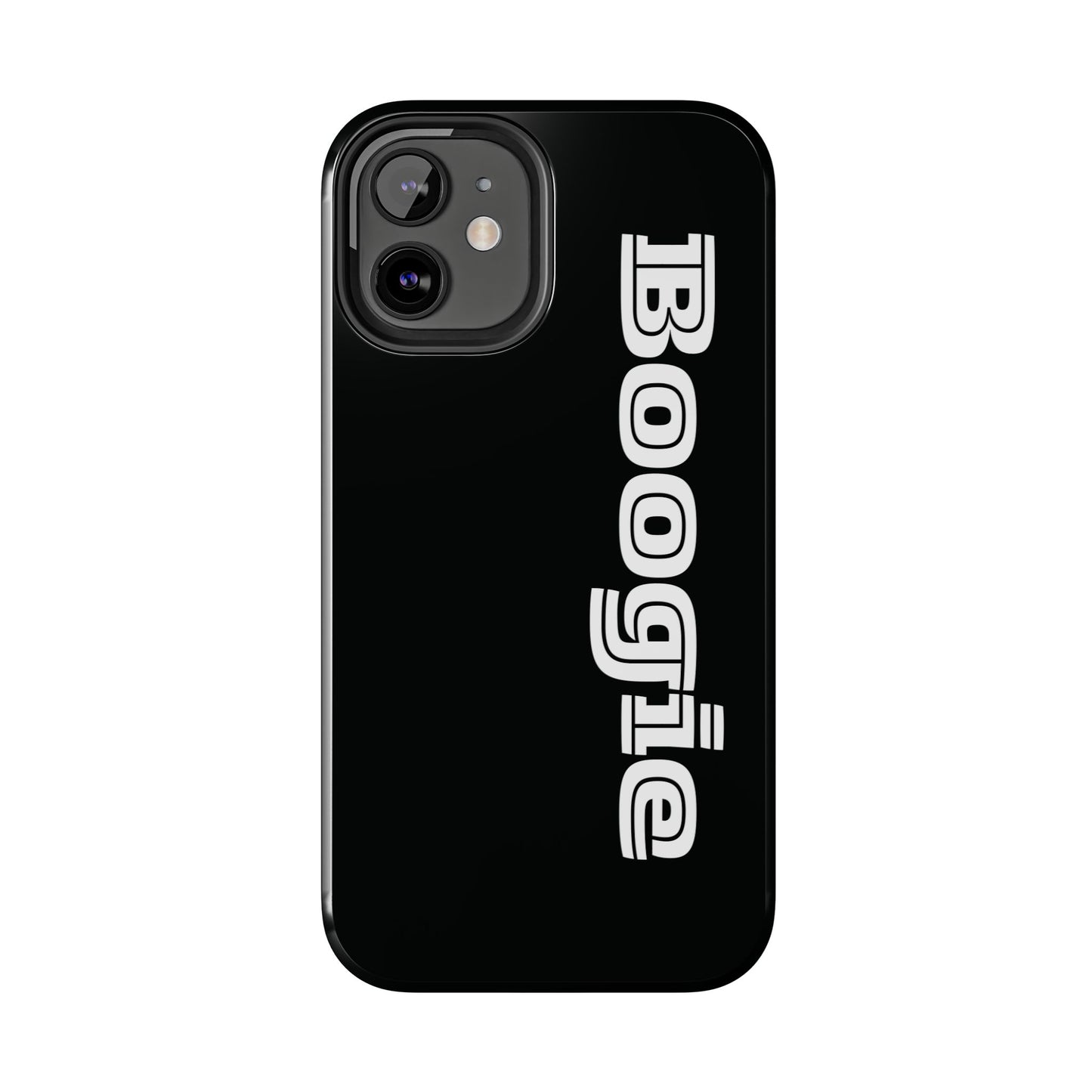 Boogie Black Tough Phone Cases, iPhone Samsung cases, wireless charging, gender neutral women men friends kids teens gift birthday Christmas
