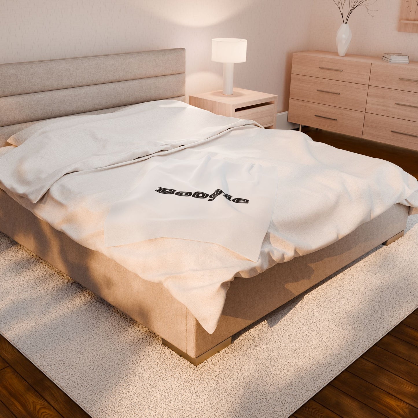Boogie White Velveteen Blanket, Fun, Dance, Cozy Throw, Home Decor, Dorm, Bed Cover, Couch Blanket, Women Men Teens Kids Birthday Christmas