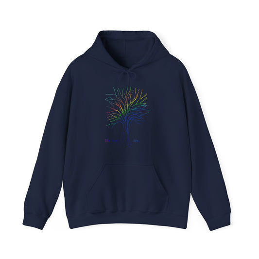 Its Just Life Rainbow Tree Unisex Heavy Blend™ Hooded Sweatshirt, tree shirt, rainbow, hoodie, colorful, pride, colorful tree, gift, nature