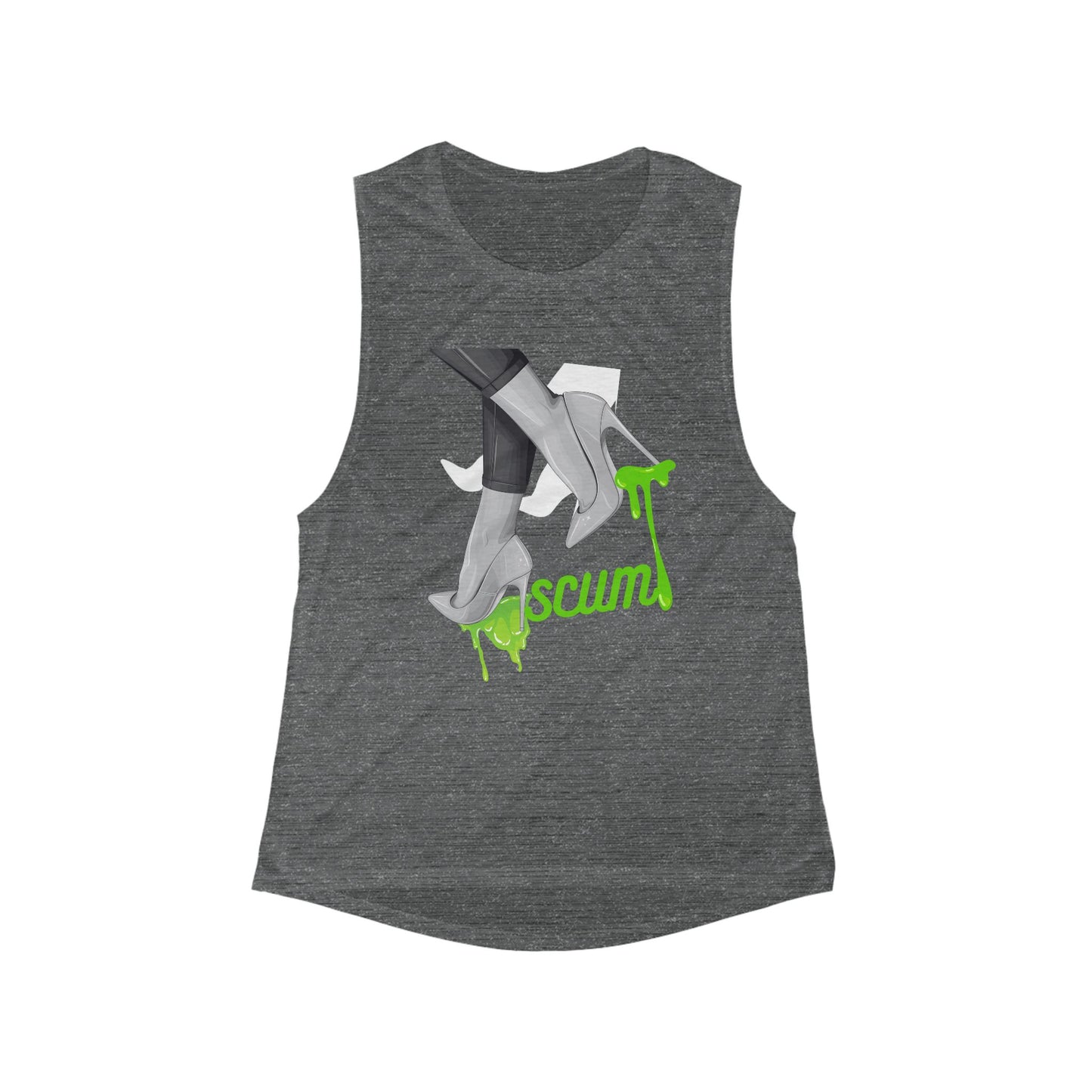 High Heels Dripping Scum Women's Flowy Scoop Muscle Tank, political, debate, funny, snarky, gender neutral, womens tee, gift, sleeveless